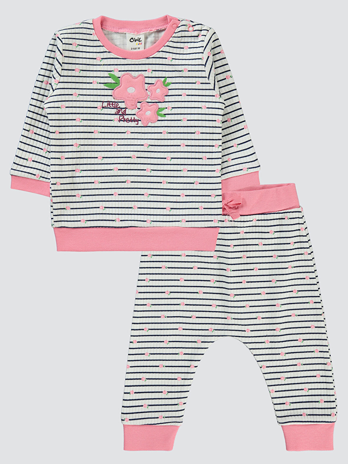 Civil Baby Kız Bebek Takım 6-18 Ay Pembe