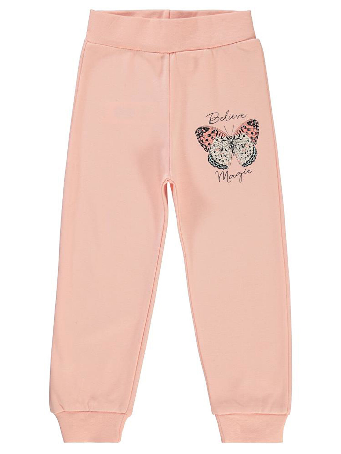 Civil Girls Kelebek Baskılı 2-5 Yaş Eşofman Altı - Pudra2-3 Yaş