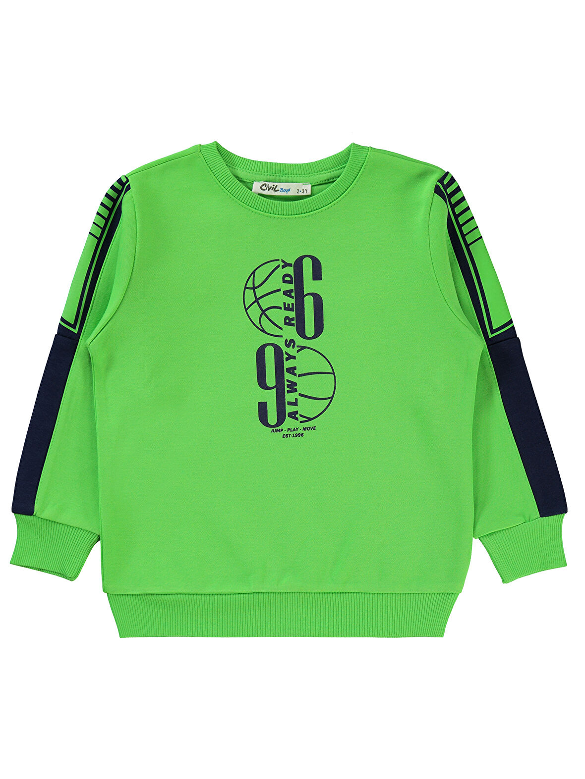 Civil Boys Erkek Çocuk Sweatshirt 2-5 Yaş Limon Yeşili