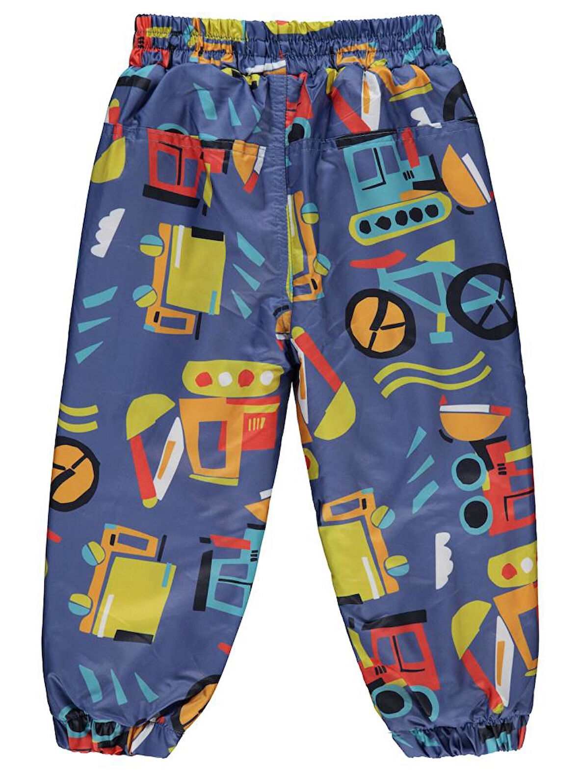 Civil Boys İş Makineleri Empirme Baskılı 2-5 Yaş Pantolon - Mavi2-3 Yaş