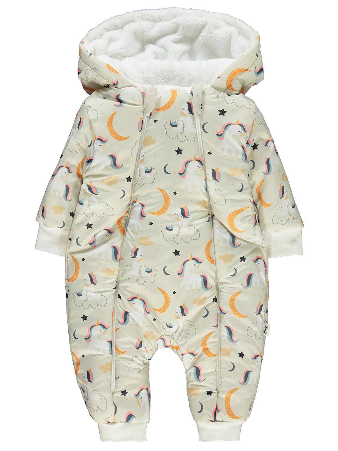 Civil Baby Kız Bebek Astronot Tulum 6-18 Ay Ekru