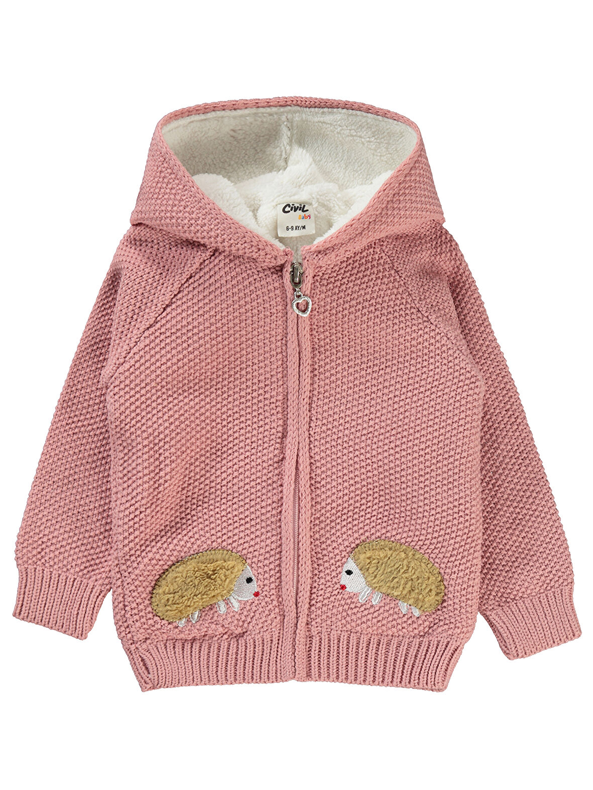 Civil Baby Kız Bebek Hırka 6-18 Ay  Pudra