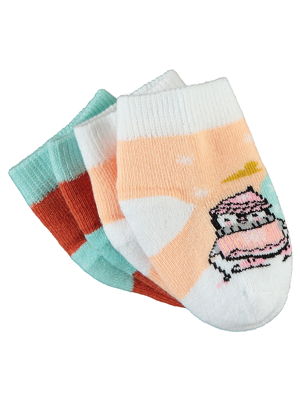 Civil Baby Kız Bebek 2'li Çorap 0-24 Ay Beyaz