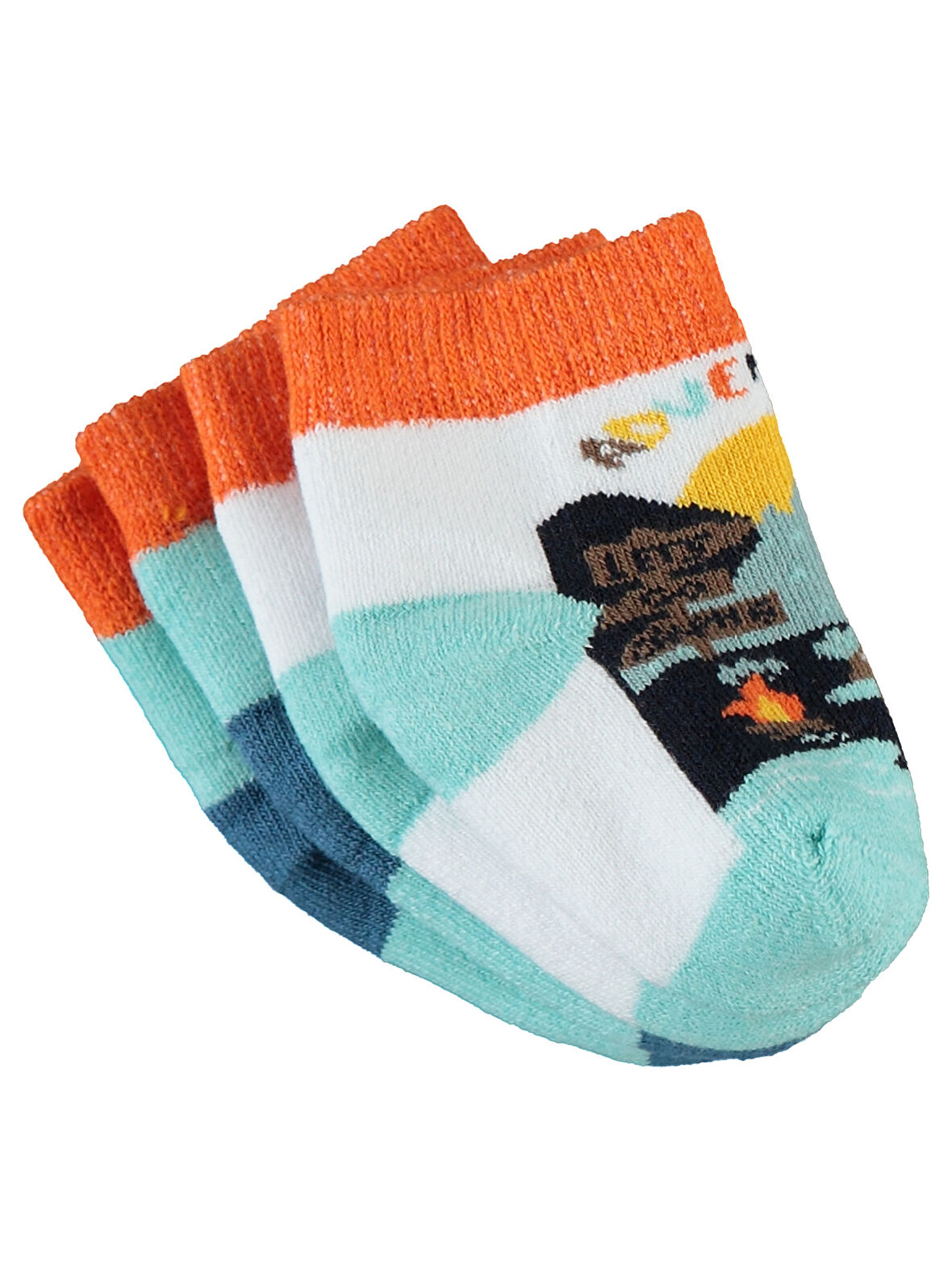 Civil Baby Erkek Bebek 2'li Çorap 0-12 Ay Mavi