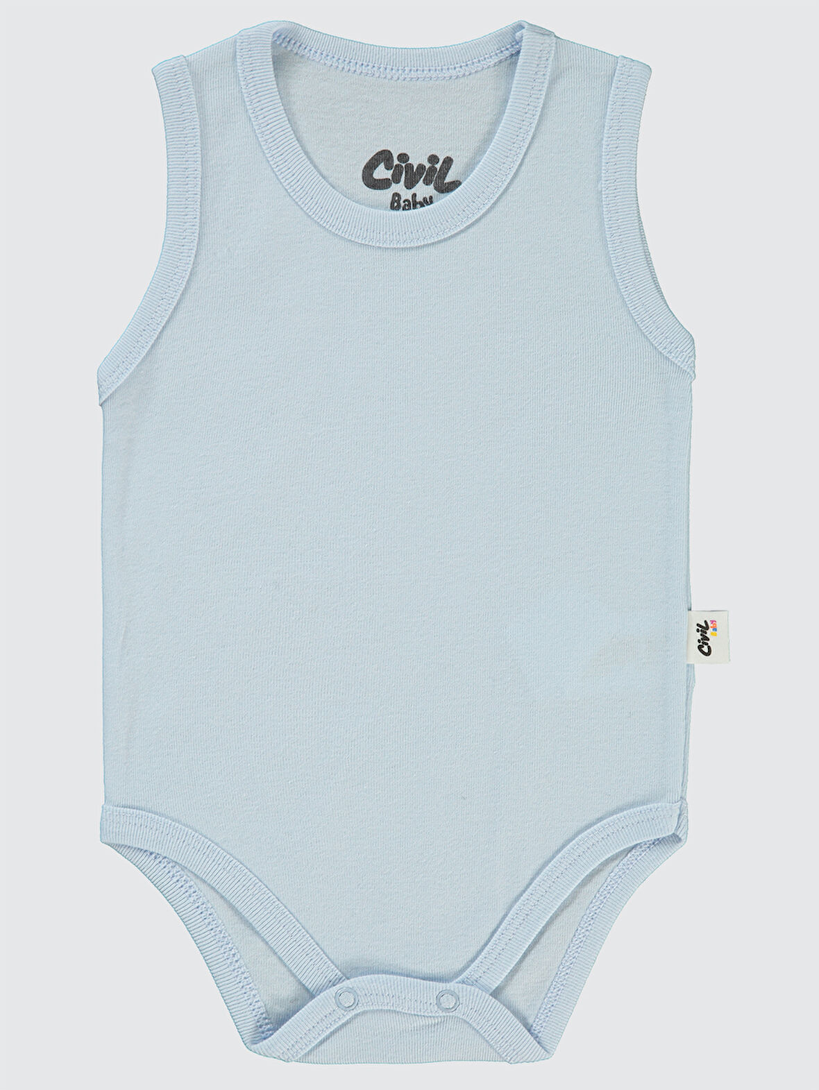 Civil Baby Bebek Çıtçıtlı Badi 3-9 Ay  Mavi