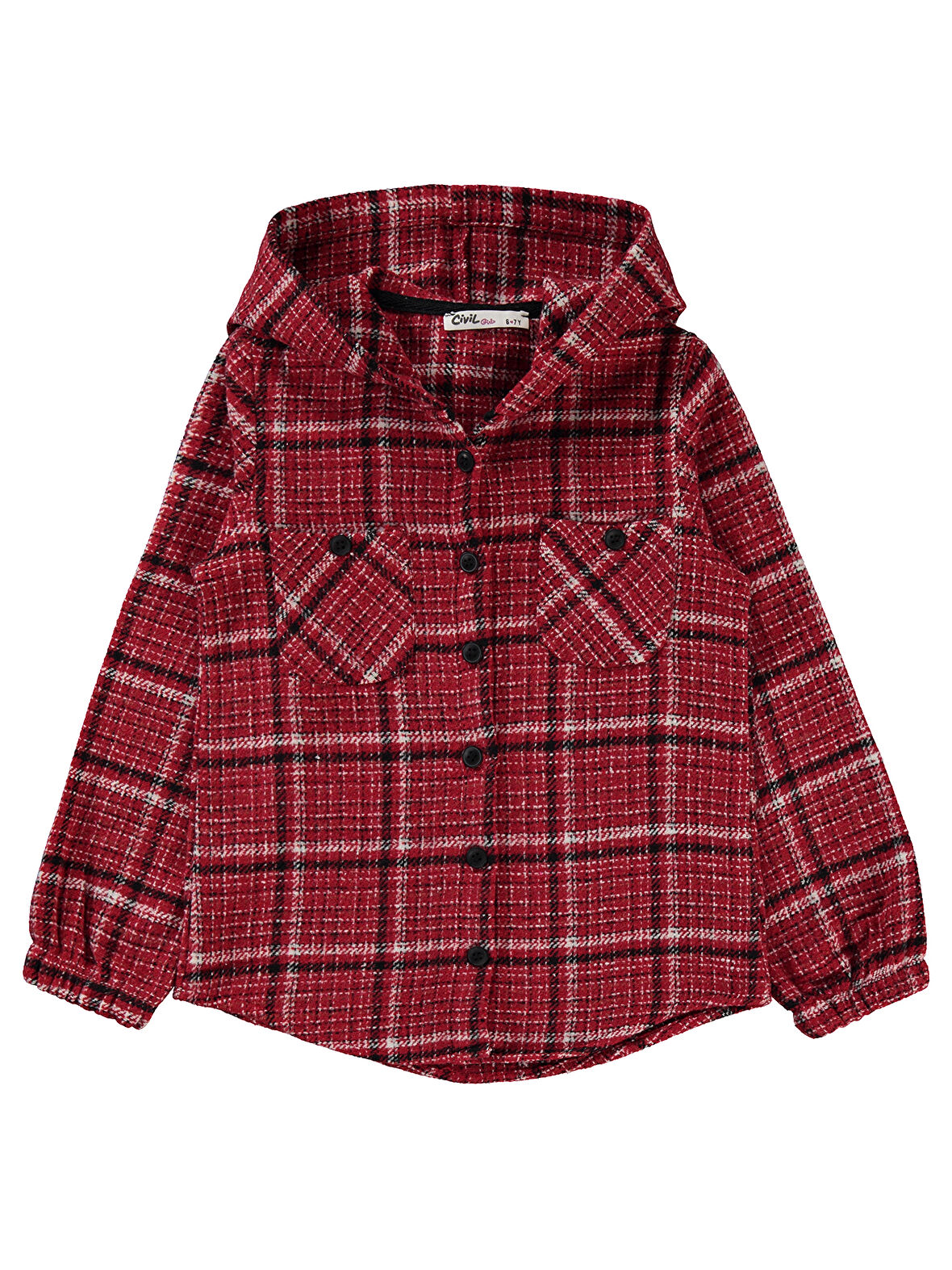 Civil Girls Kız Çocuk Gömlek 6-9 Yaş Bordo