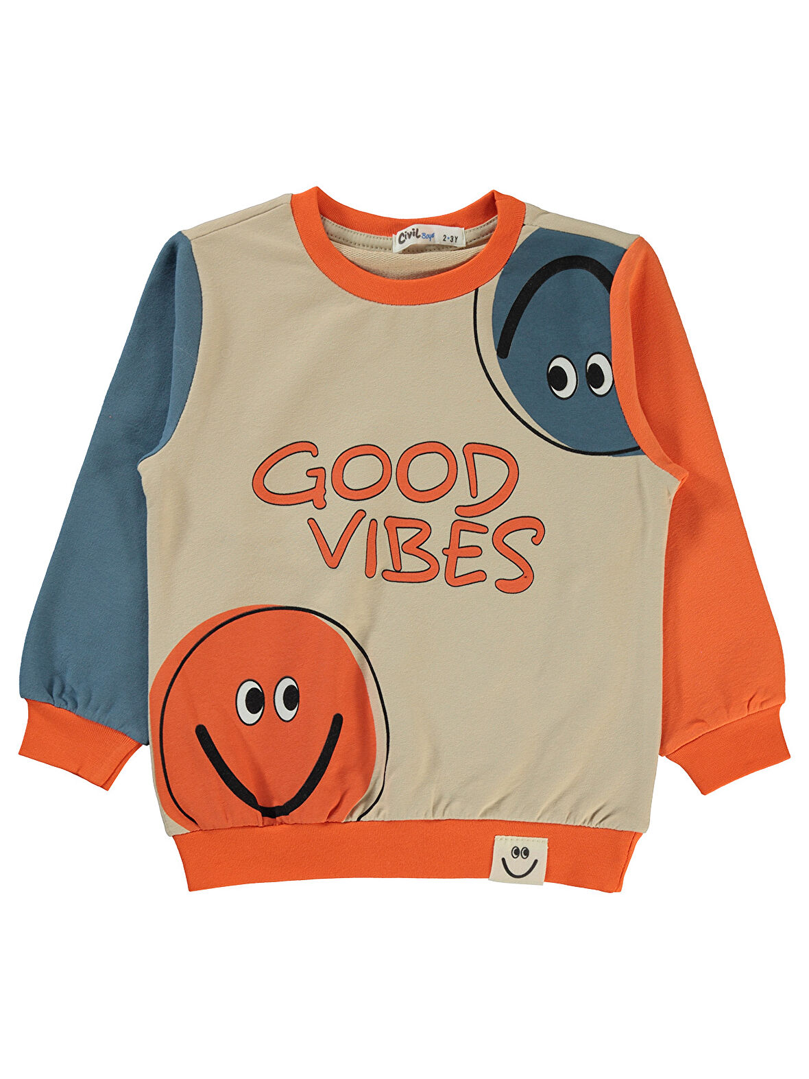 Civil Boys Erkek Çocuk Sweatshirt 2-5 Yaş Turuncu