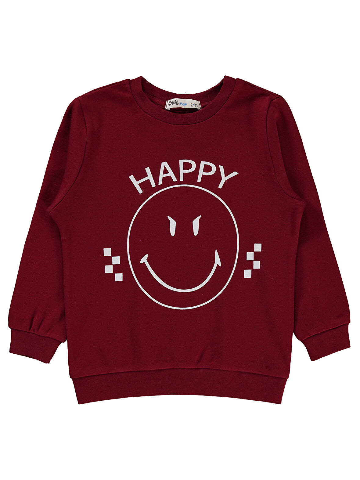 Civil Boys Erkek Çocuk Sweatshirt 2-5 Yaş Bordo