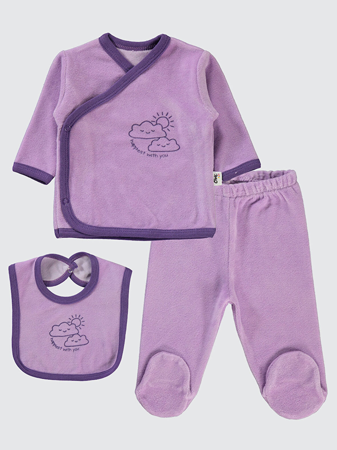 Civil Baby Kız Bebek Zıbın Takımları Lila