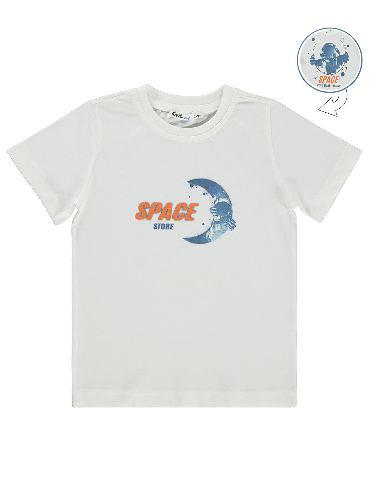 Civil Boys Erkek Çocuk Tişört 2-5 Yaş Ekru 