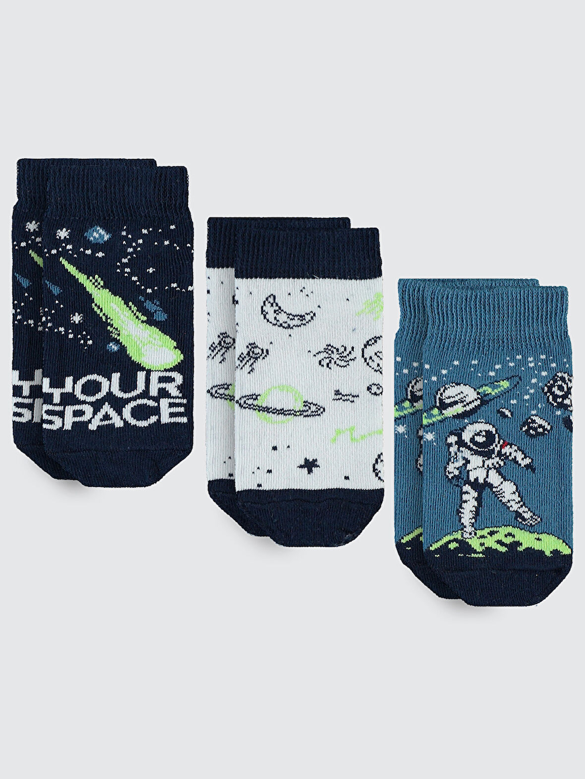 Civil Boys Erkek Çocuk 3'lü Patik Çorap 2-12 Yaş Beyaz