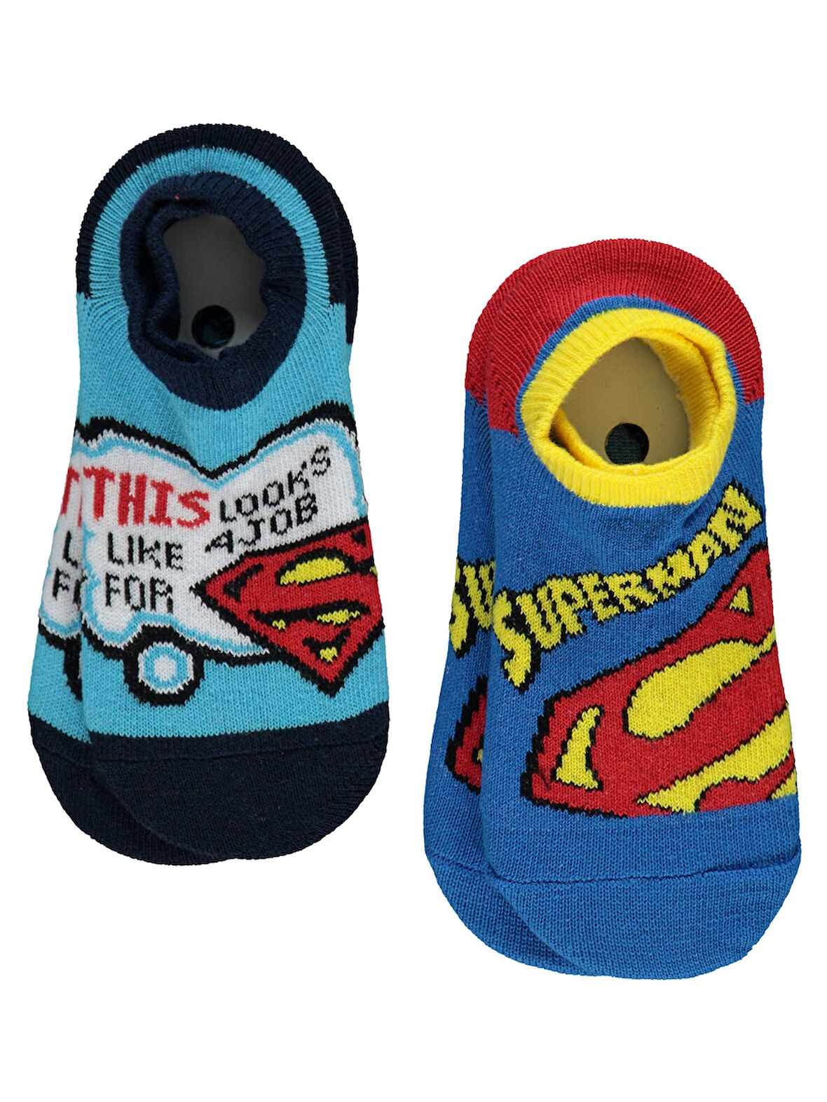 Superman Erkek Çocuk 2'li Babet Çorap 2-12 Yaş Standart