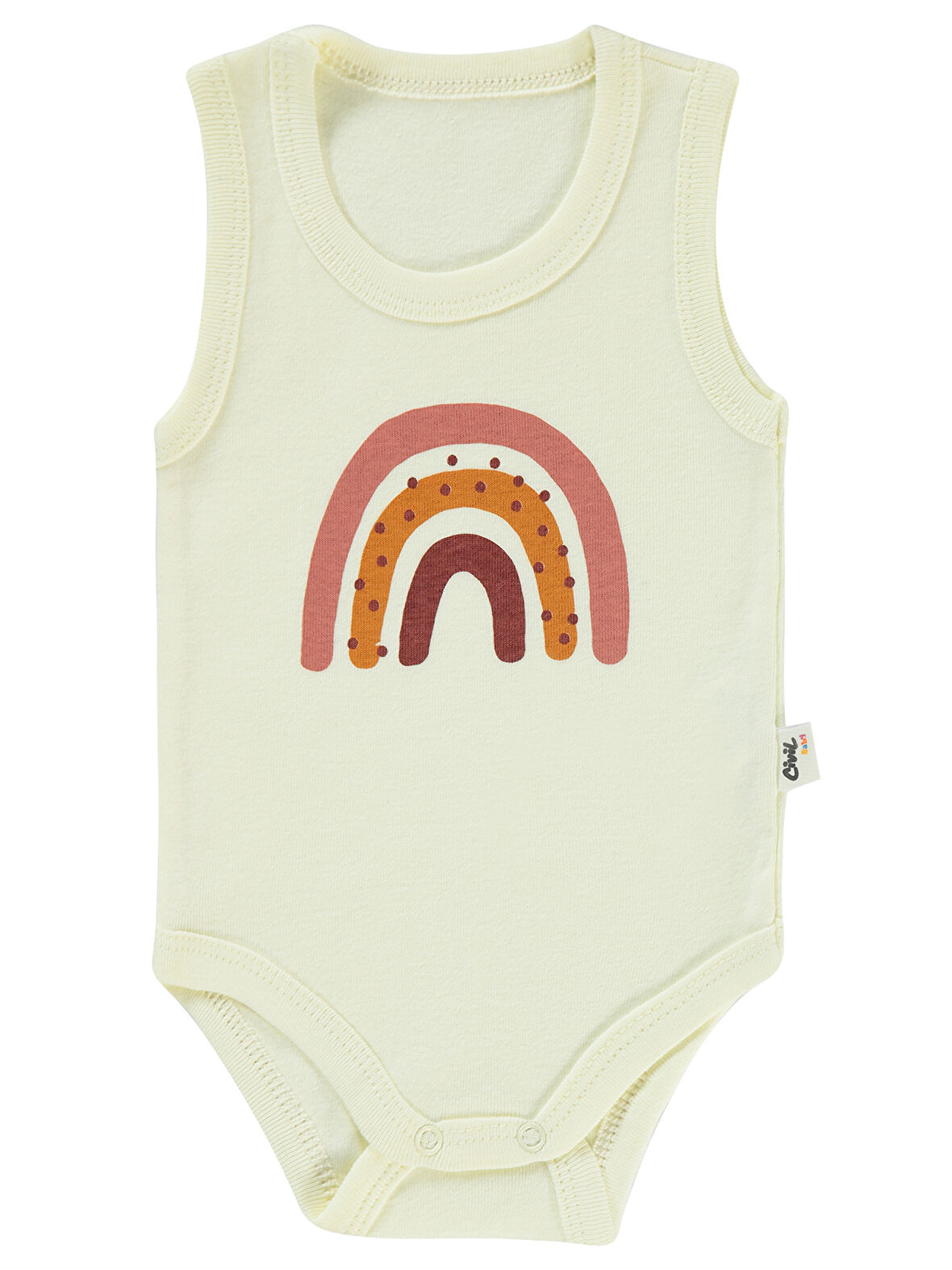 Civil Baby Kız Bebek Çıtçıtlı Badi 1-36 Ay Fildişi 