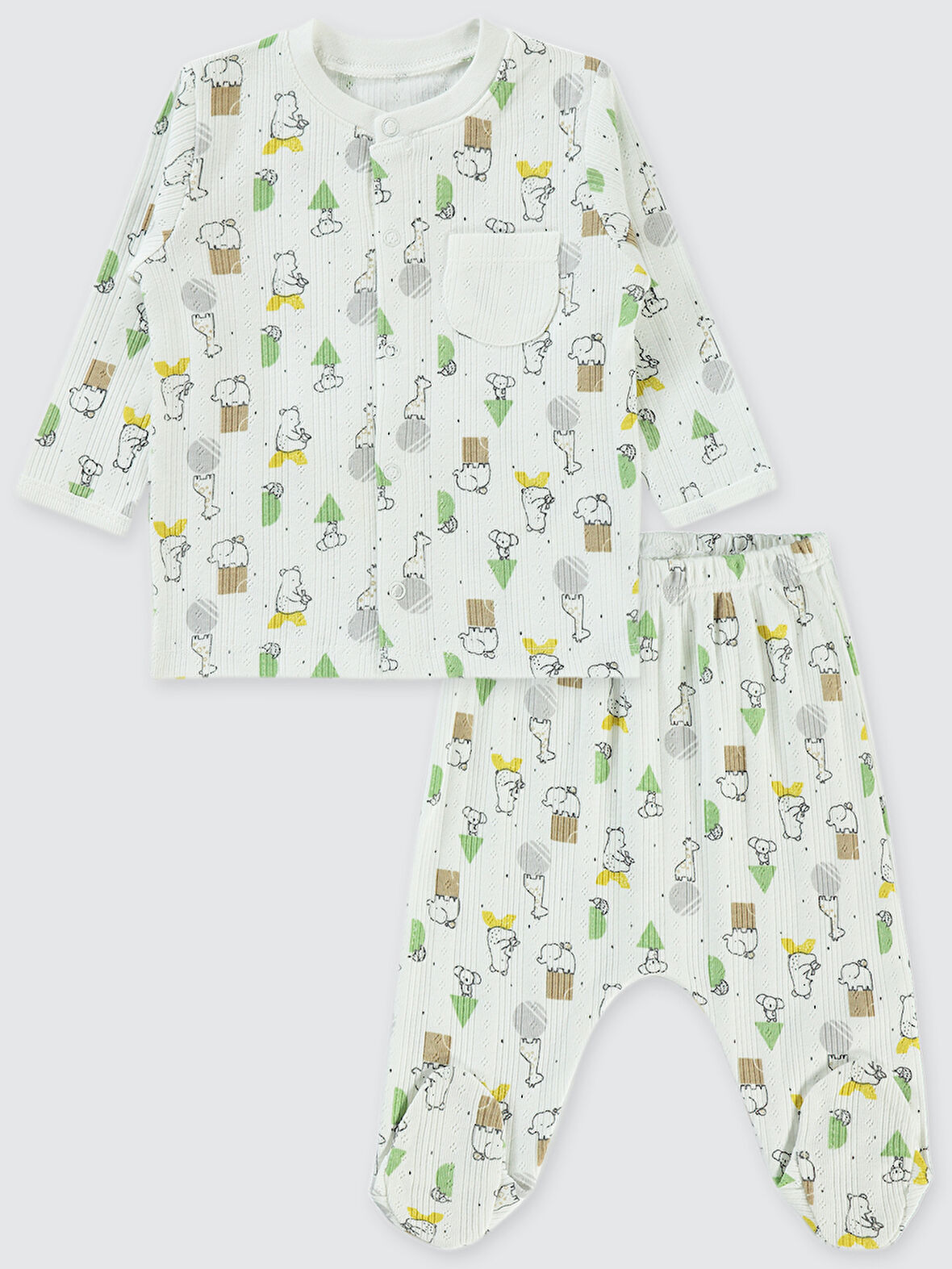 Civil Baby Erkek Bebek Takım 1-6 Ay Ekru