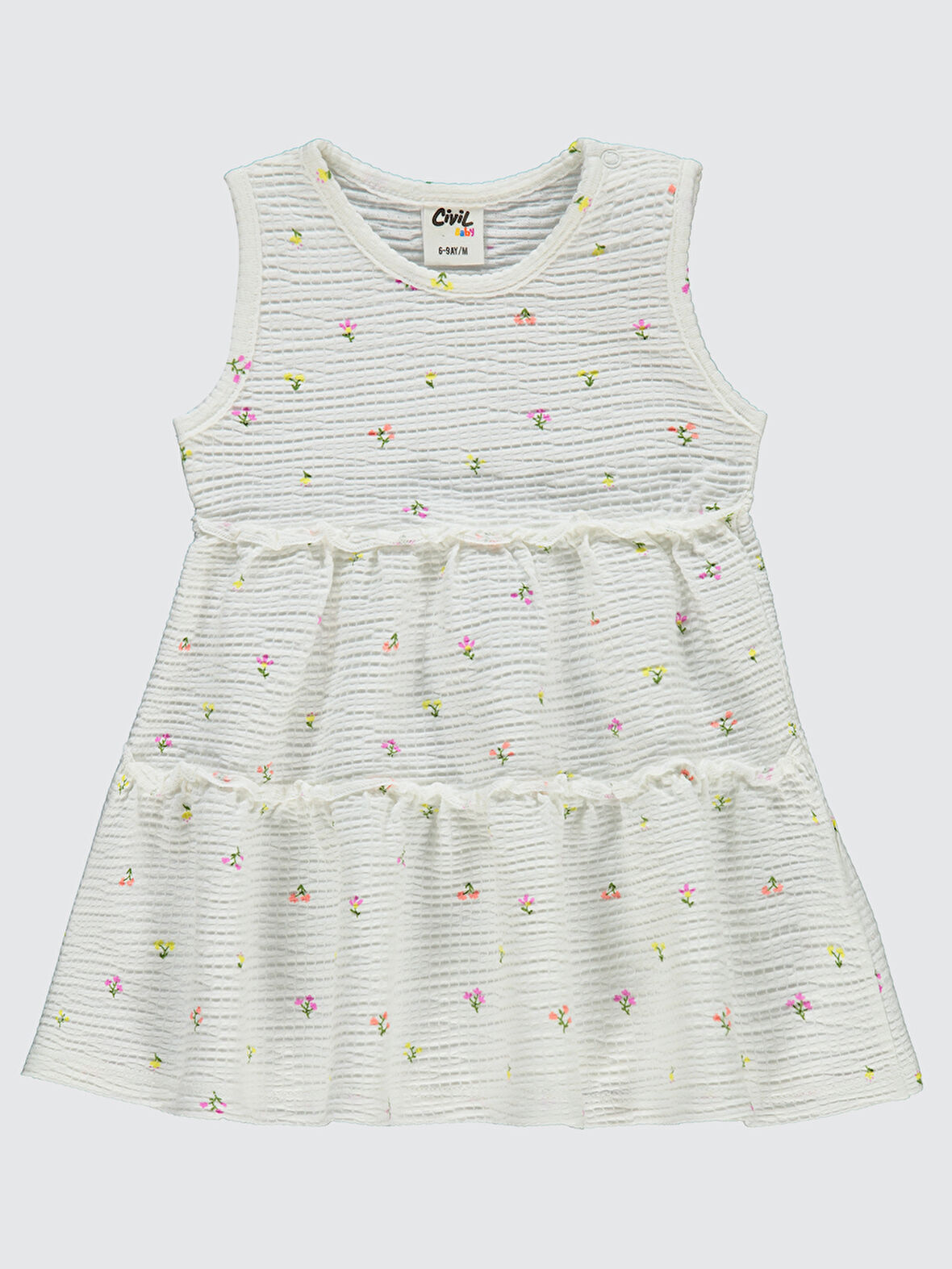 Civil Baby Kız Bebek Elbise 6-18 Ay Ekru