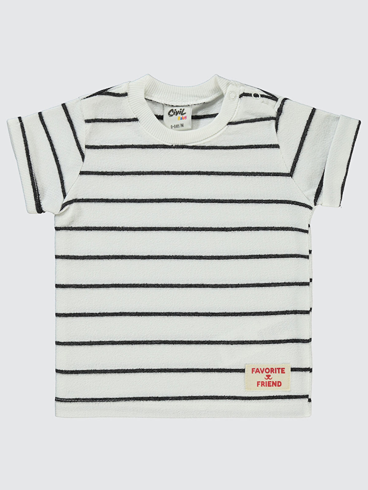 Civil Baby Erkek Bebek Tişört 6-18 Ay Ekru