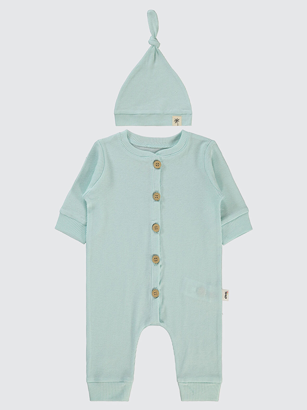 Civil Baby Bebek Patiksiz Tulum 1-6 Ay Su Yeşili