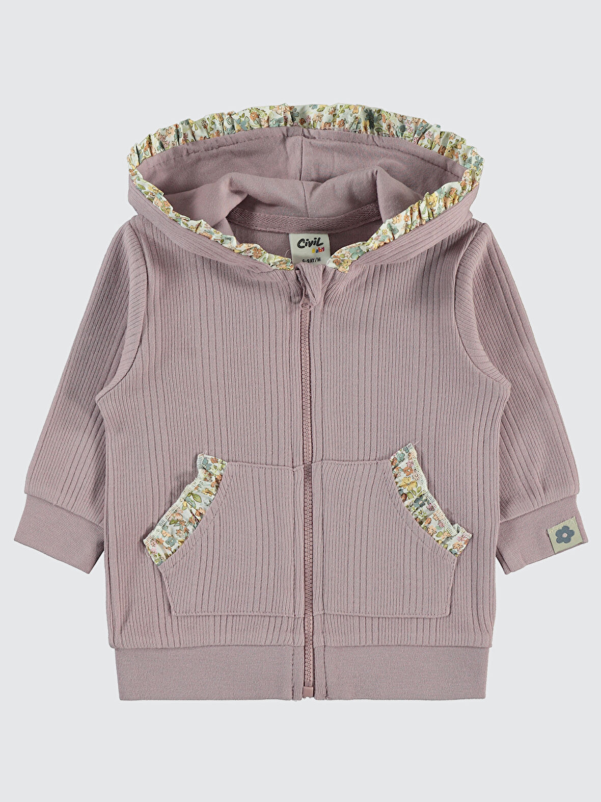 Civil Baby Kız Bebek Hırka 6-18 Ay Soft Lila