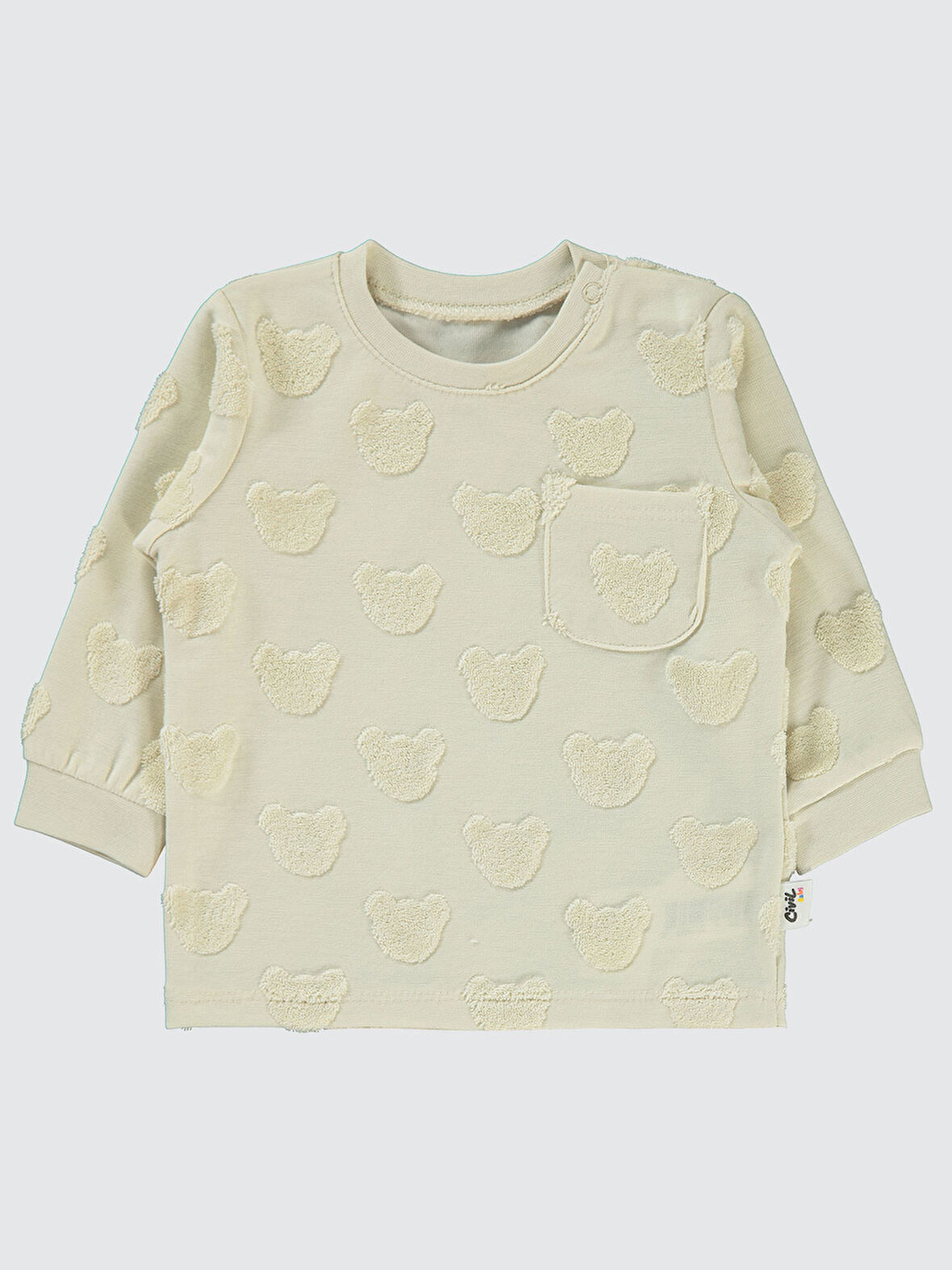 Civil Baby Erkek Bebek Sweatshirt 6-18 Ay Taş Rengi