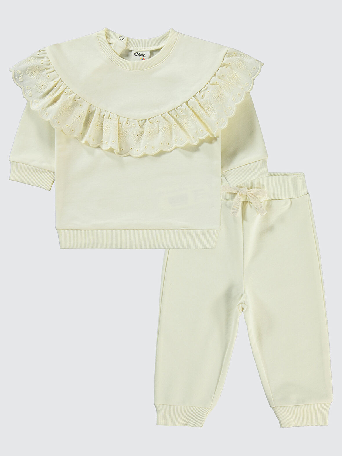 Civil Baby Kız Bebek Takım 6-18 Ay Ekru