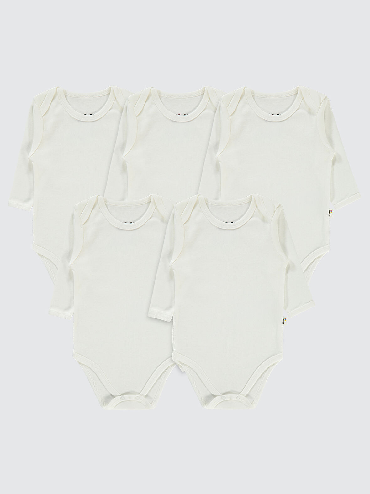 Civil Baby Bebek 5'li Çıtçıtlı Badi 12-36 Ay Beyaz