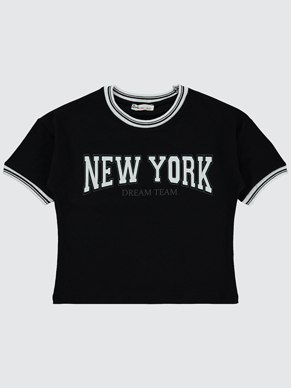 Civil Girls Kız Çocuk Tişört 6-9 Yaş Siyah