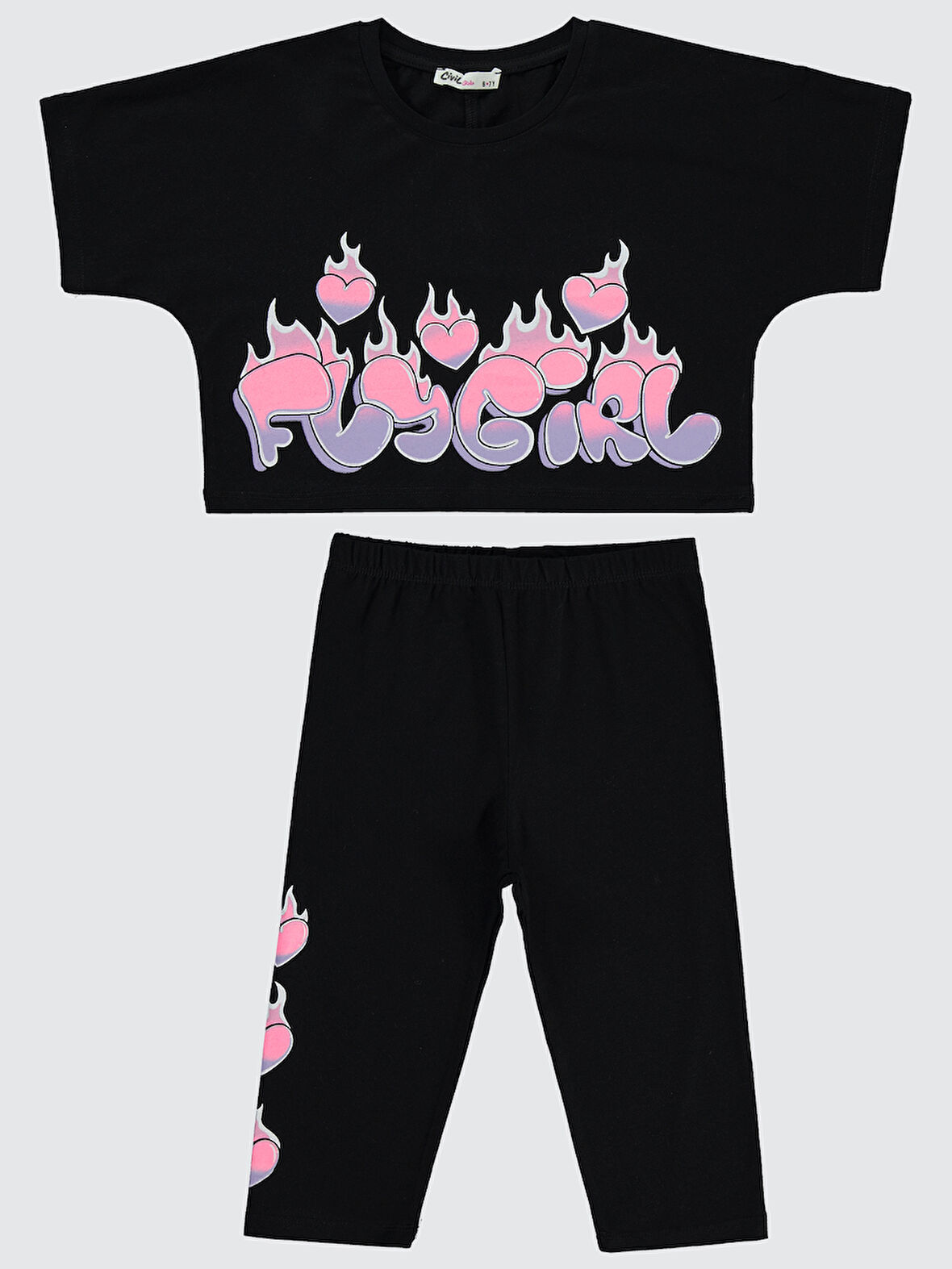 Civil Girls Kız Çocuk Takım 6-9 Yaş Siyah