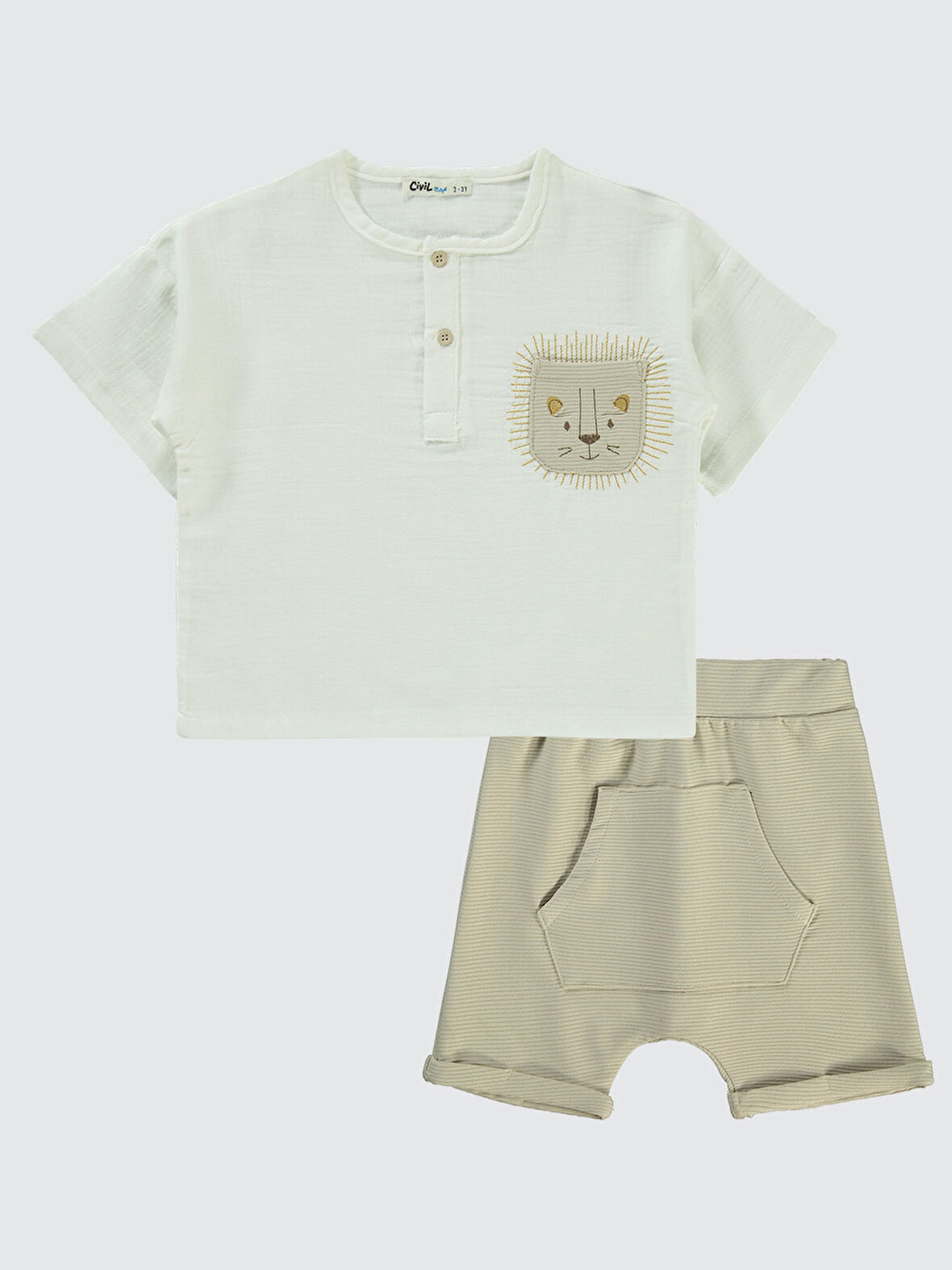 Civil Boys Erkek Çocuk Takım 2-5 Yaş Bej