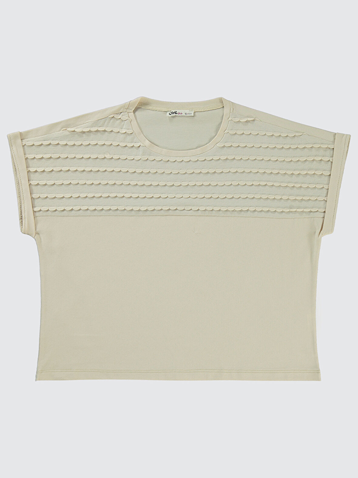 Civil Girls Kız Çocuk Tişört 10-13 Yaş Bej