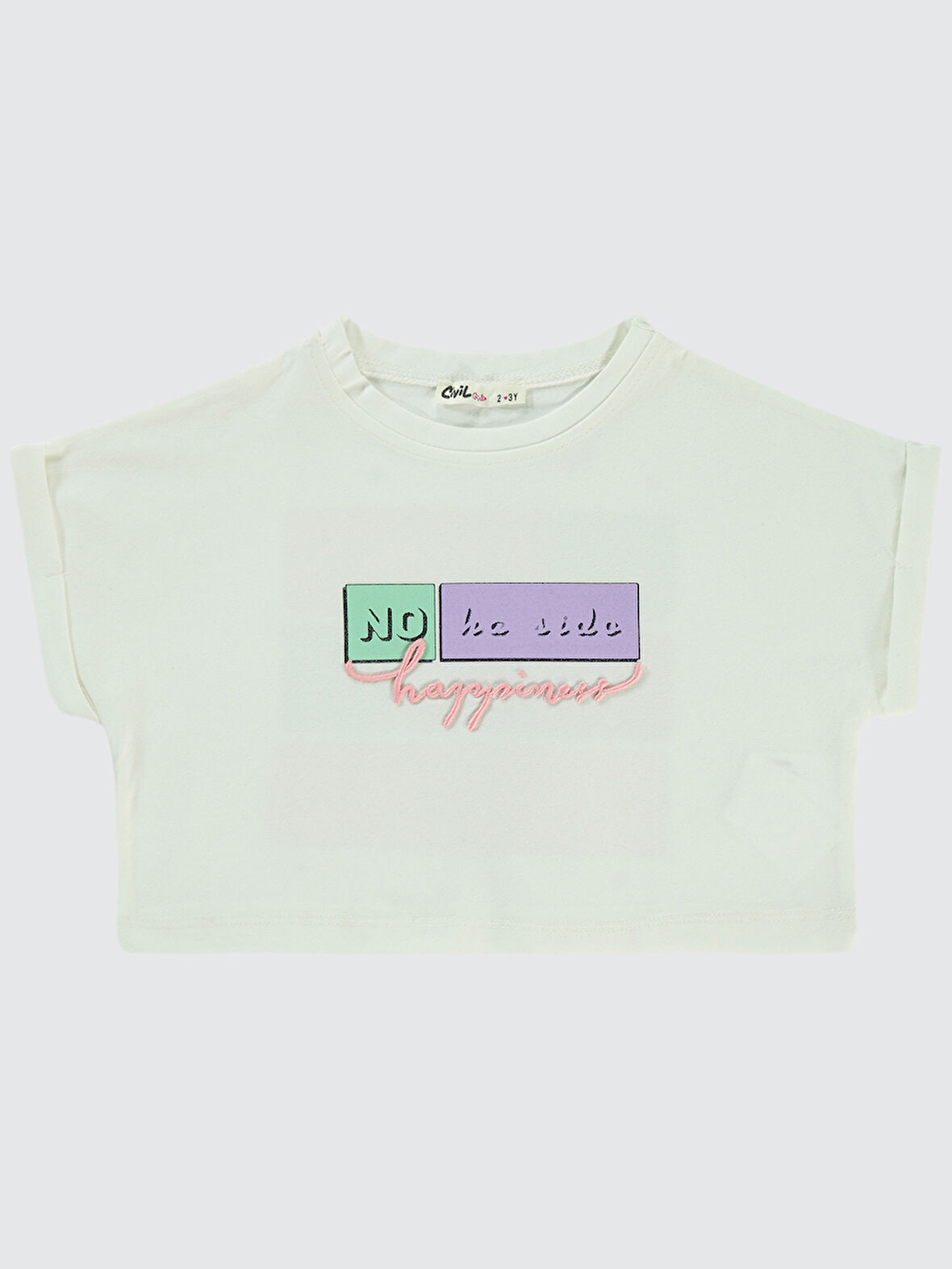 Civil Girls Kız Çocuk Tişört 2-5 Yaş Ekru