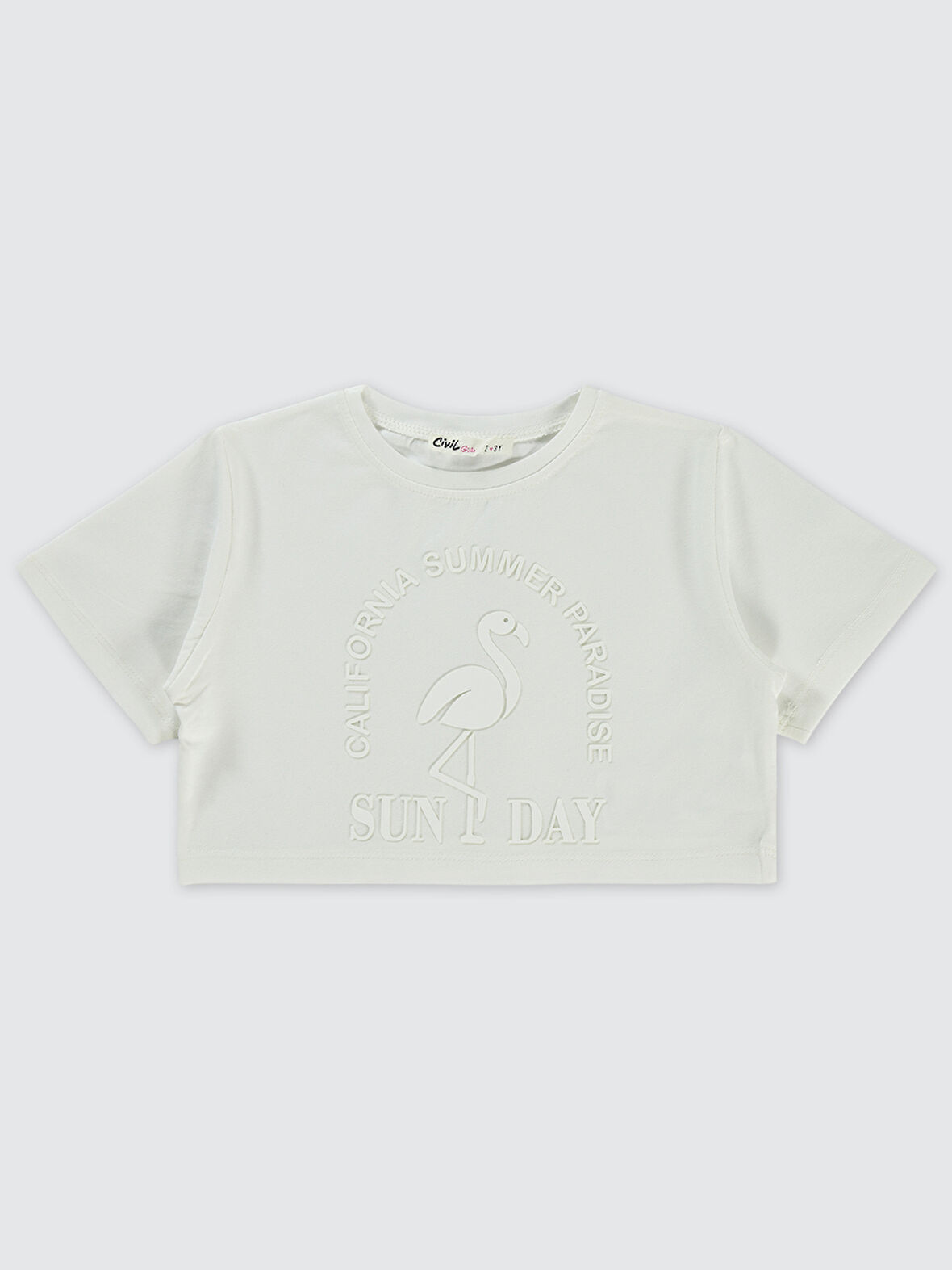 Civil Girls Kız Çocuk Tişört 2-5 Yaş Ekru