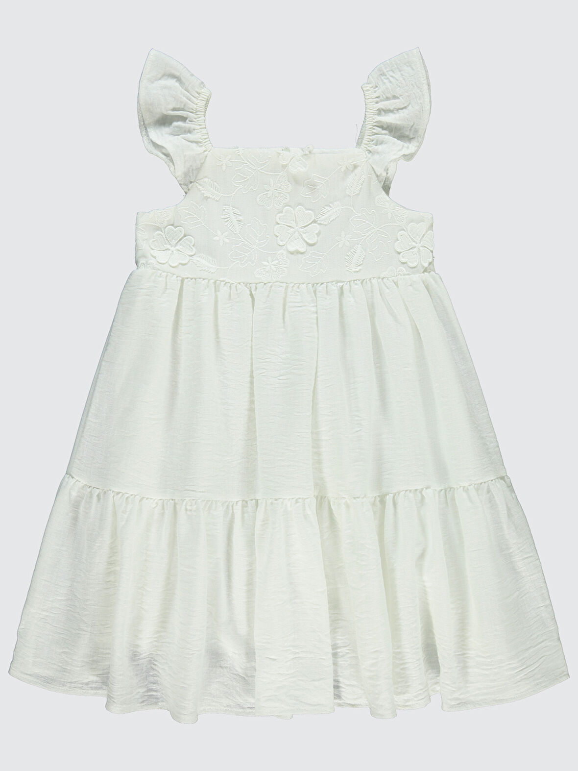 Civil Girls Kız Çocuk Elbise 6-9 Yaş Ekru