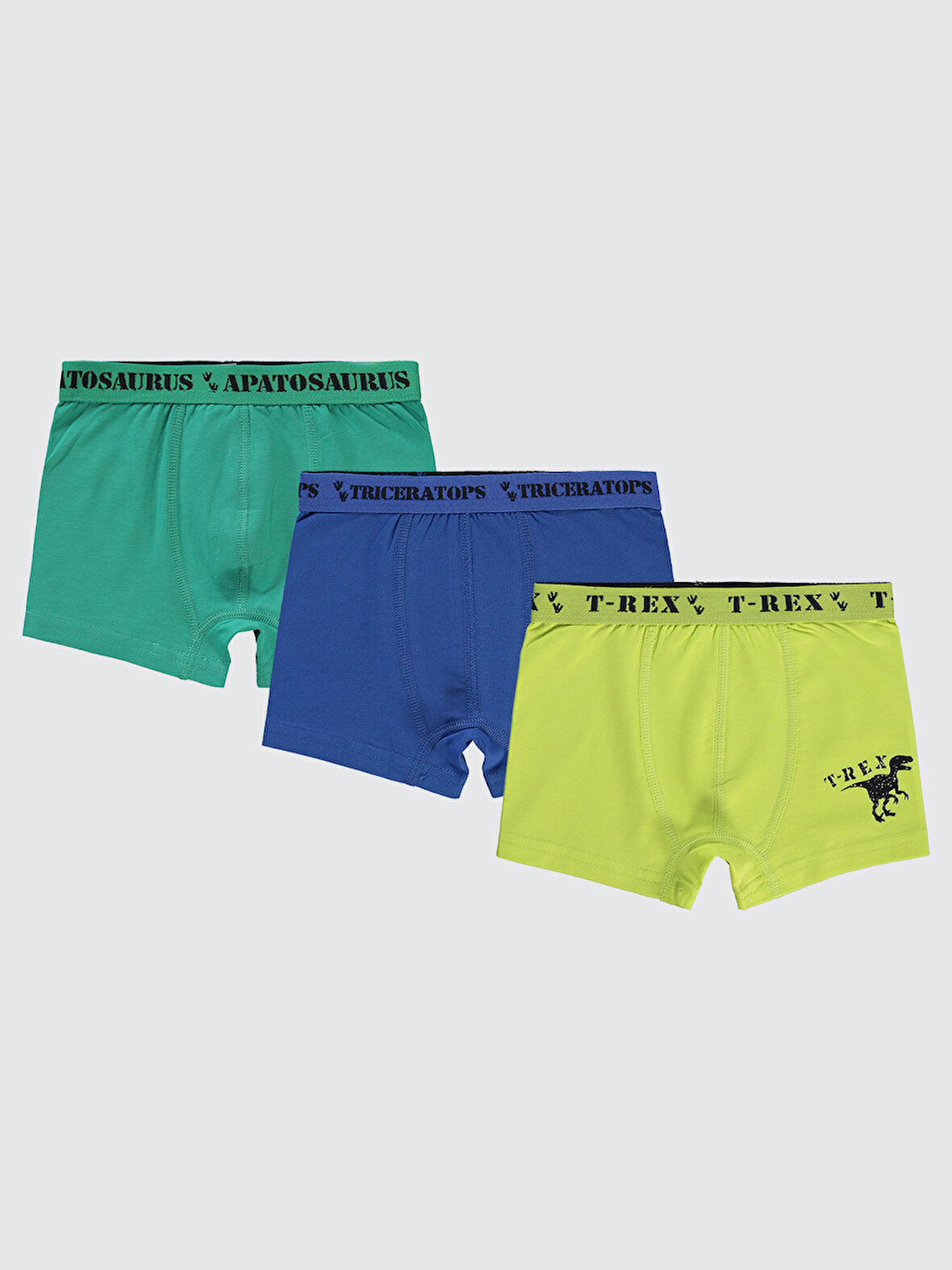 Civil Boys Erkek Çocuk 3'lü Boxer Set 2-10 Yaş  Yeşil