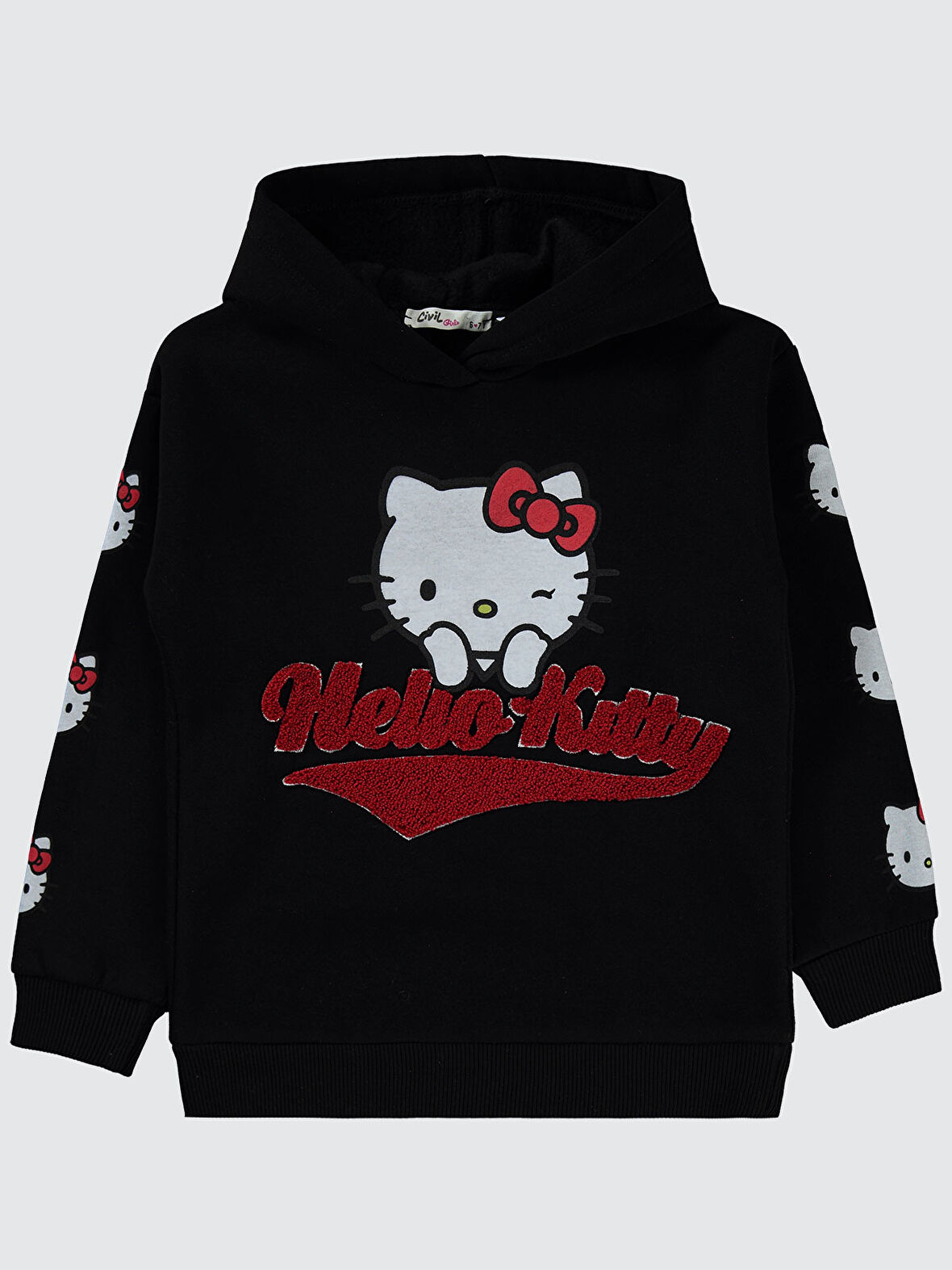 Hello Kitty Kız Çocuk Sweatshirt 10-13 Yaş Siyah