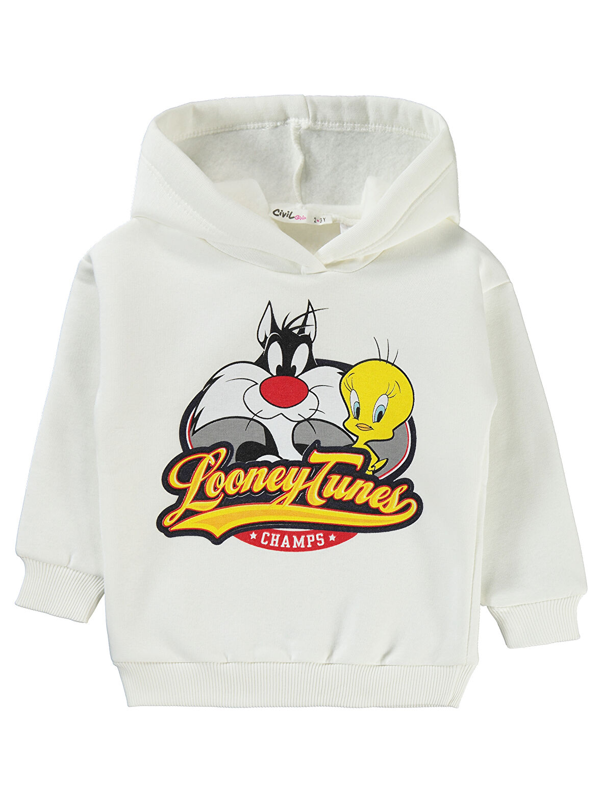 Tweety Kız Çocuk Sweatshirt 2-5 Yaş Ekru