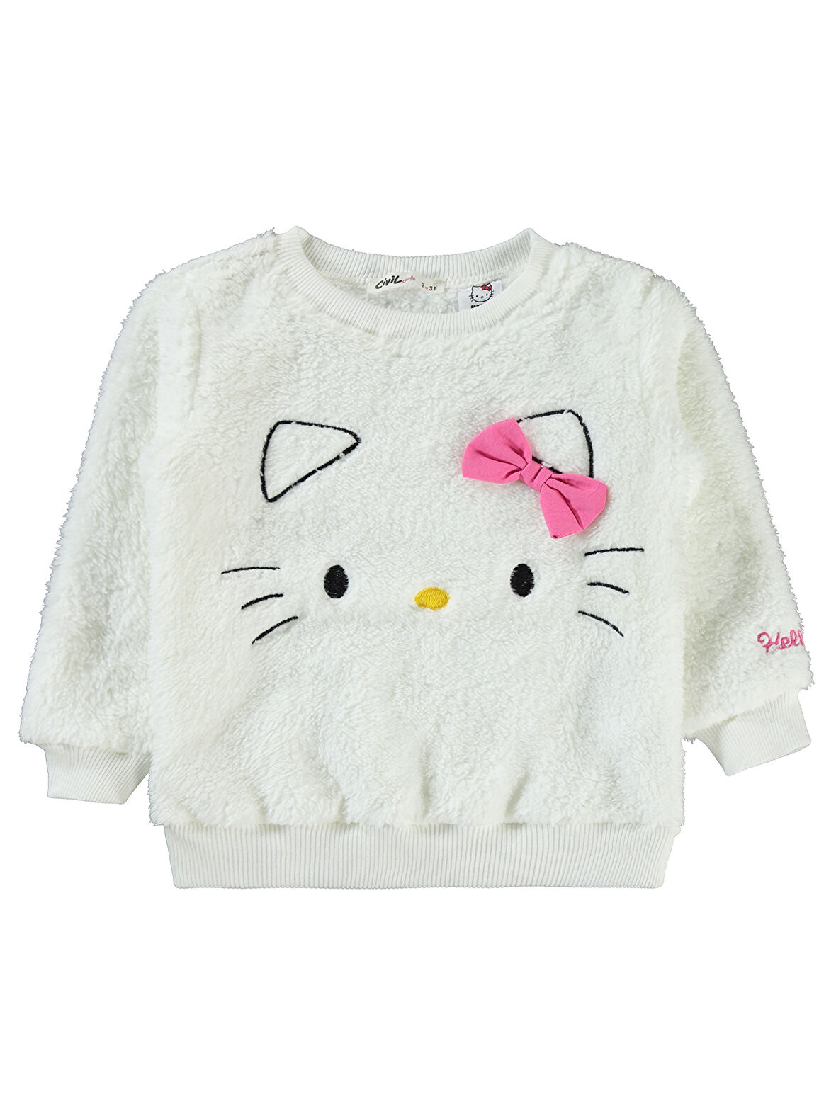 Hello Kitty Kız Çocuk Sweatshirt 2-5 Yaş Ekru 