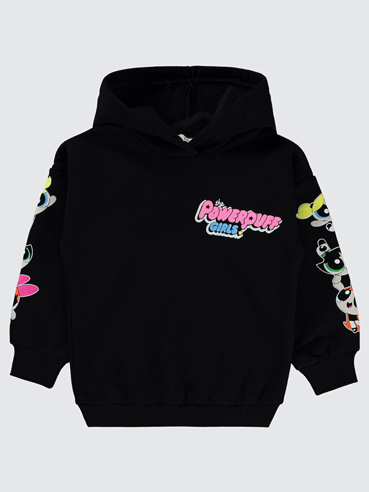 Powerpuff Girls Kız Çocuk Sweatshirt 2-5 Yaş Siyah