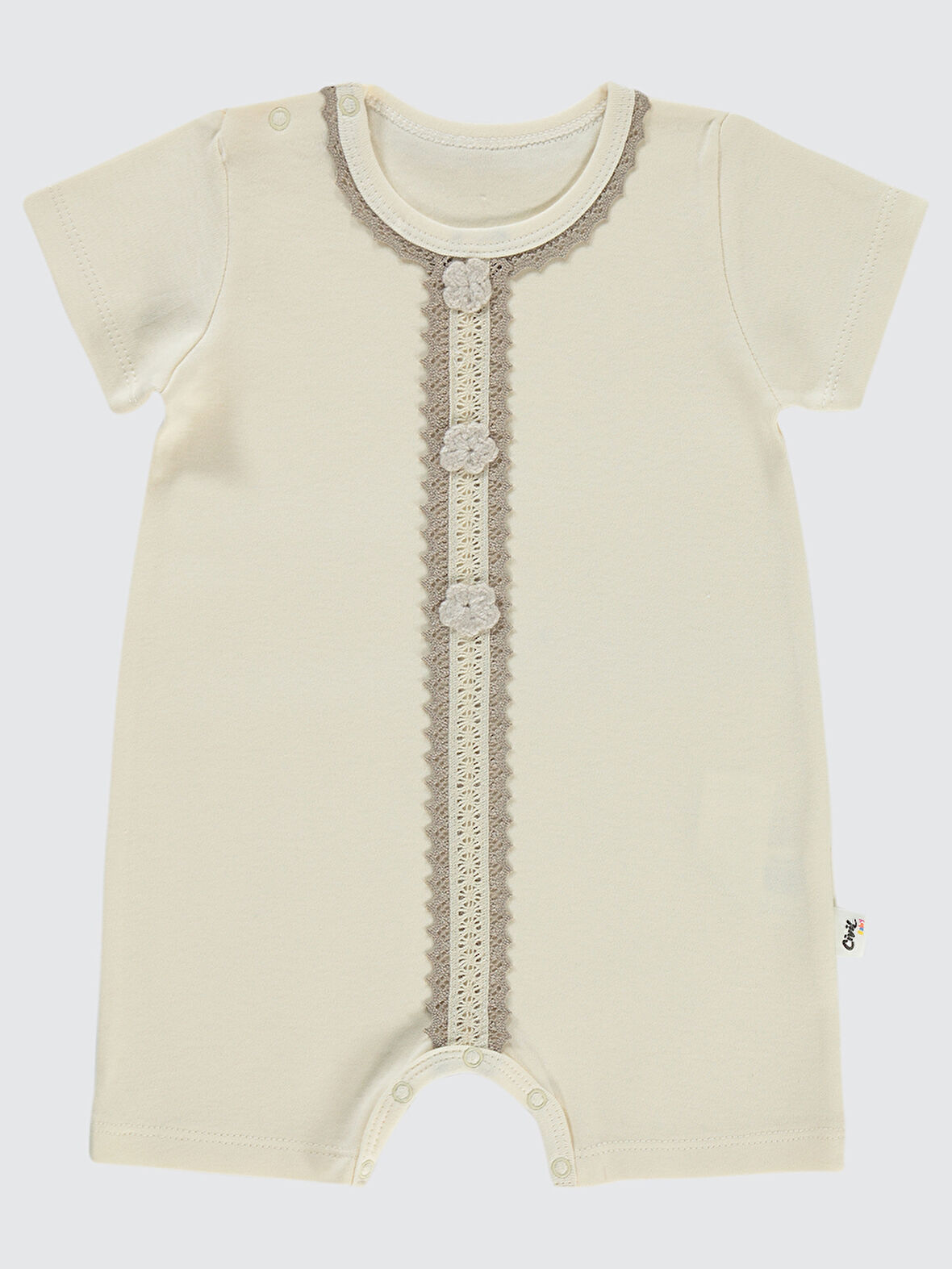 Civil Baby Kız Bebek Patiksiz Tulum 6-18 Ay Somon