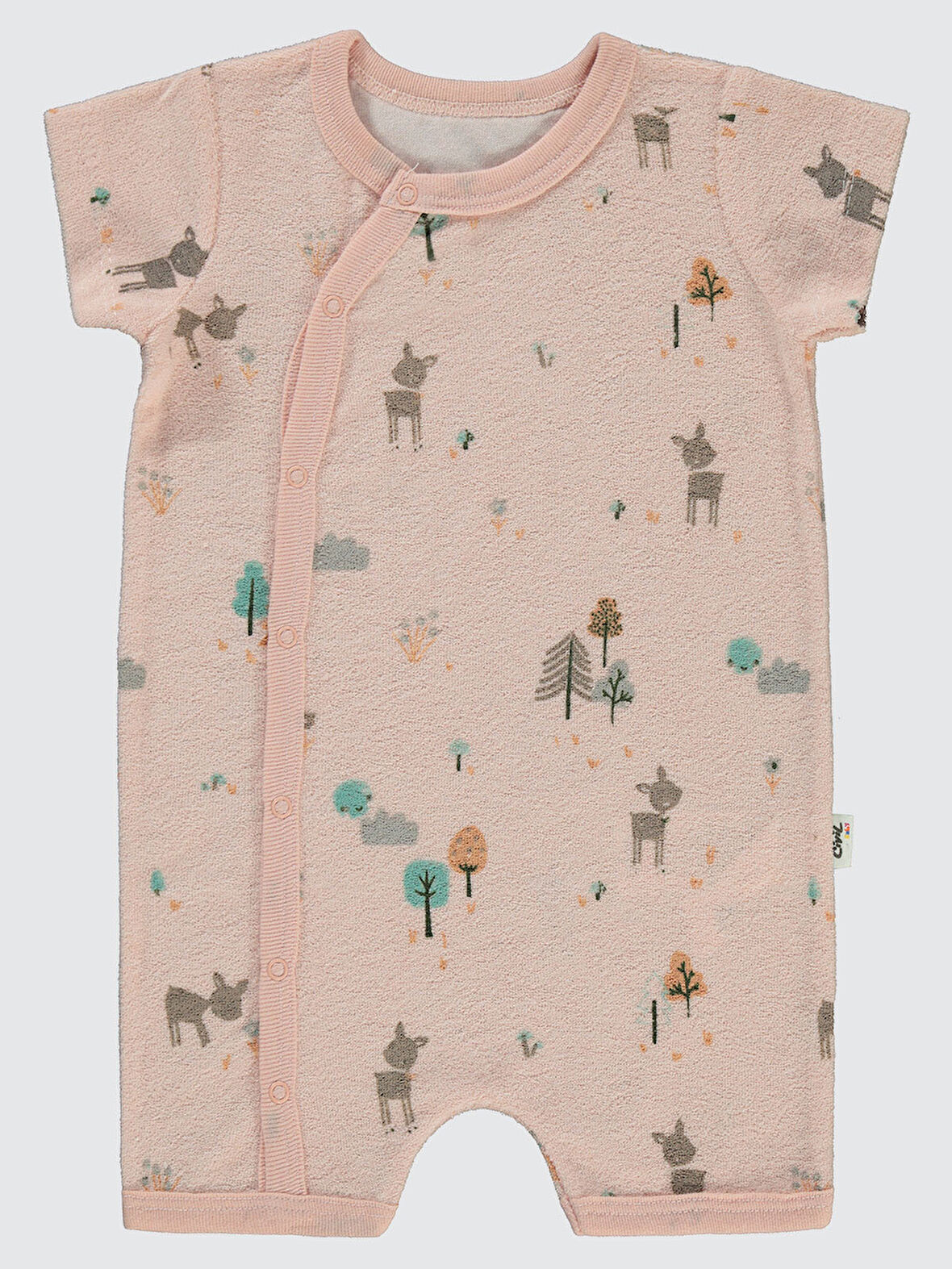 Civil Baby Kız Bebek Patiksiz Tulum 6-18 Ay Pembe