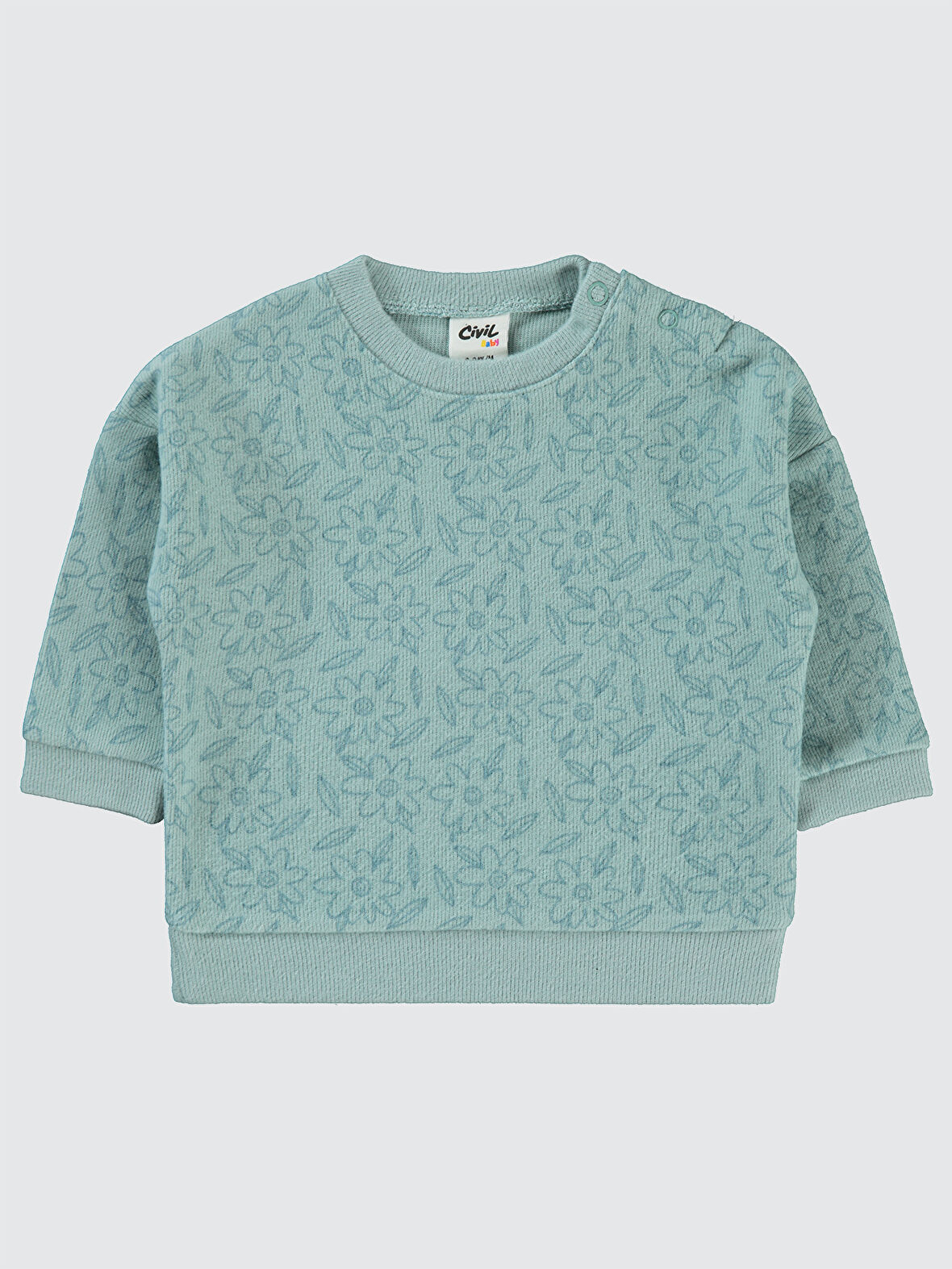 Civil Baby Kız Bebek Sweatshirt 6-18 Ay Çağla Yeşili