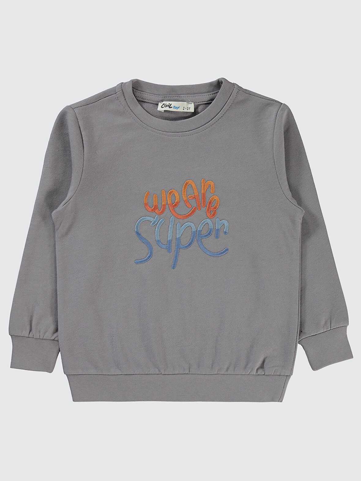 Civil Boys Erkek Çocuk Sweatshirt 2-5 Yaş Gri