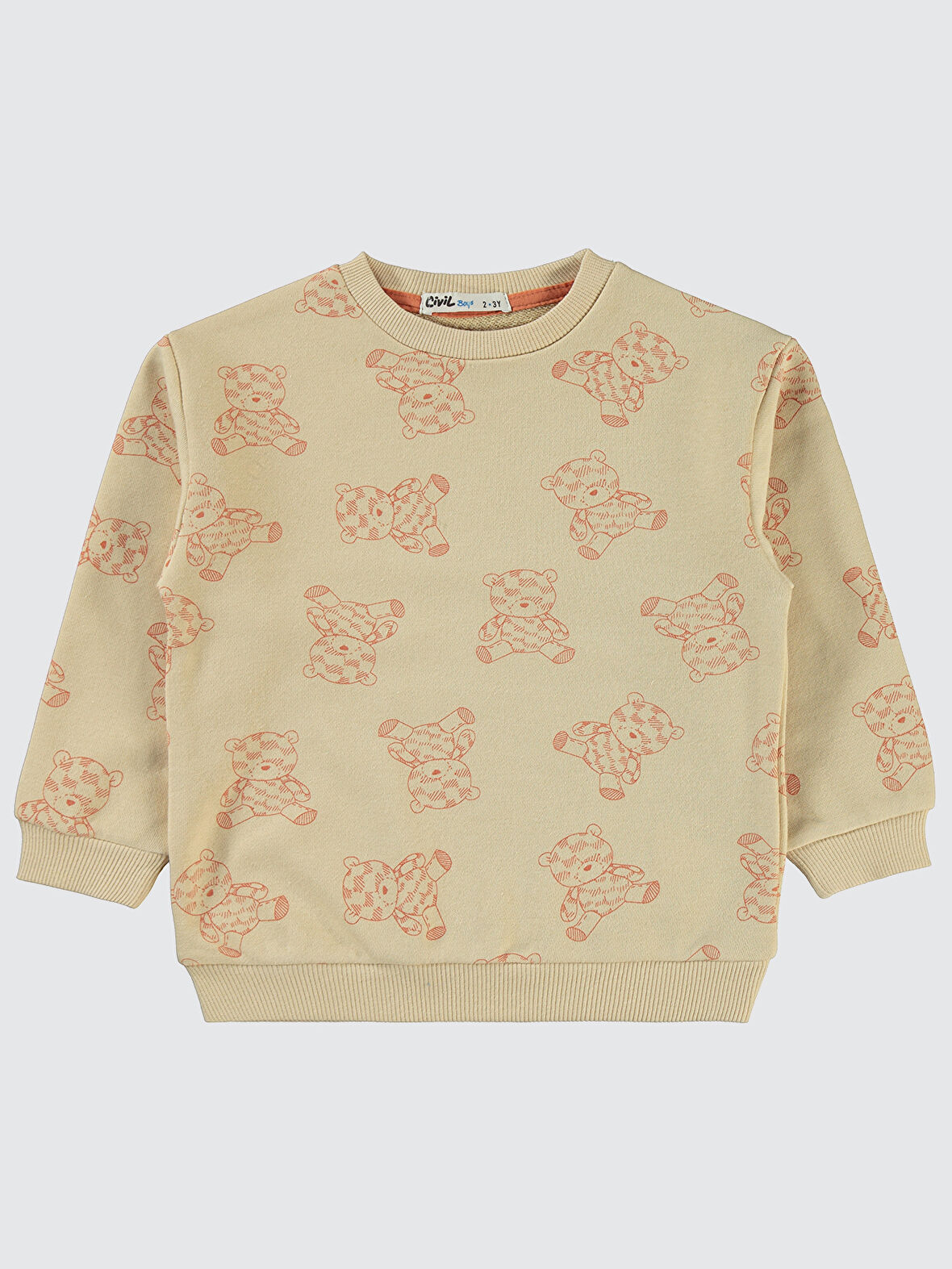 Civil Boys Erkek Çocuk Sweatshirt 2-5 Yaş  Bej