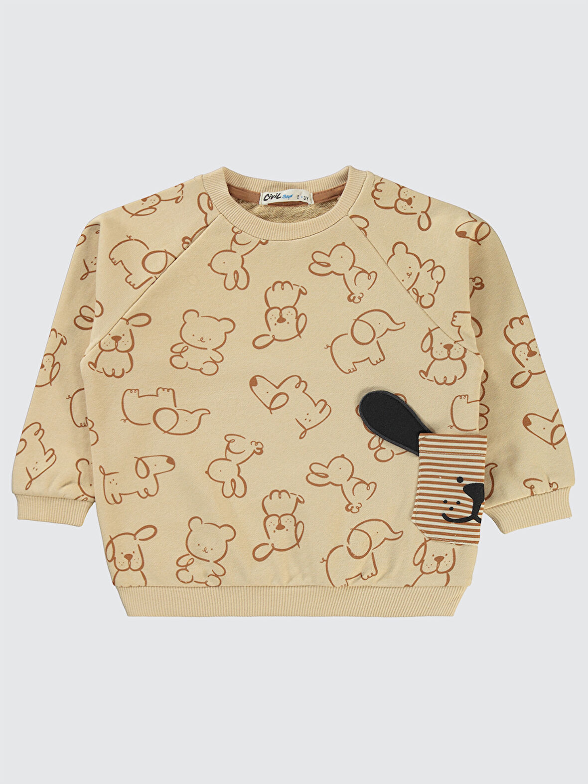 Civil Boys Erkek Çocuk Sweatshirt 2-5 Yaş Taş Rengi