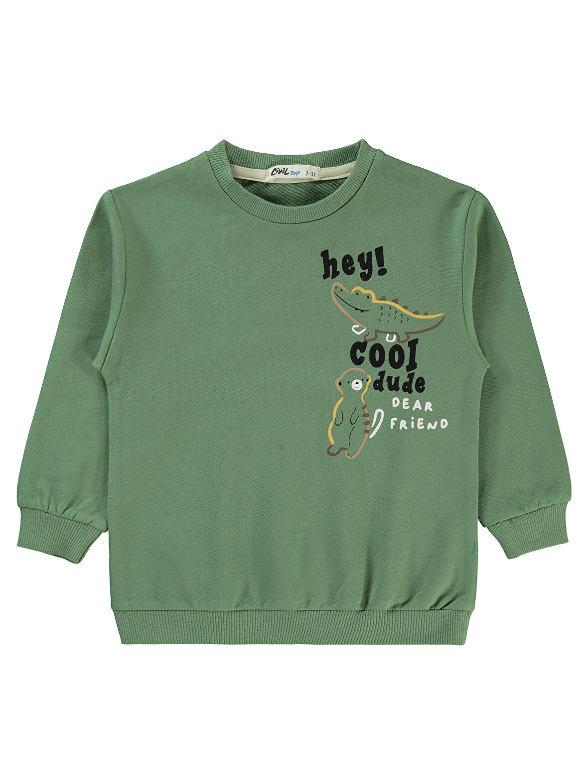 Civil Boys Erkek Çocuk Sweatshirt 2-5 Yaş Yeşil