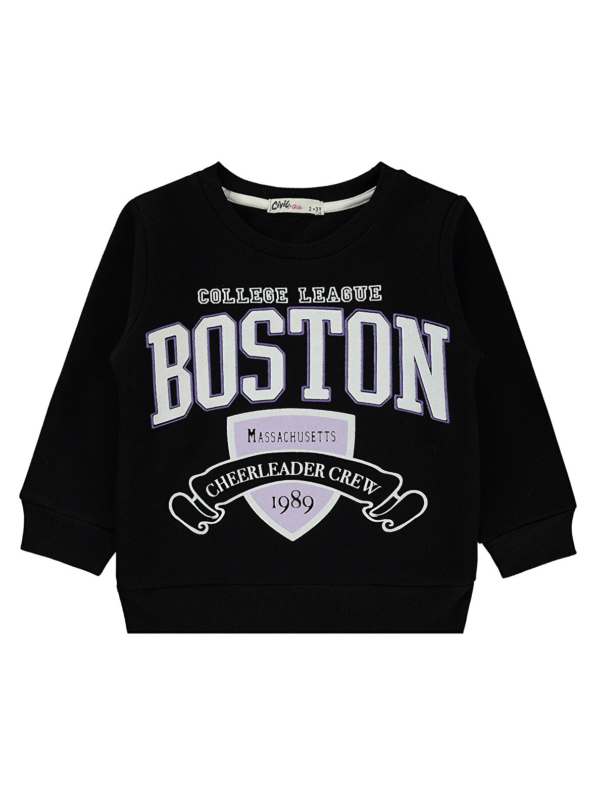 Civil Girls Kız Çocuk Sweatshirt 2-5 Yaş  Siyah