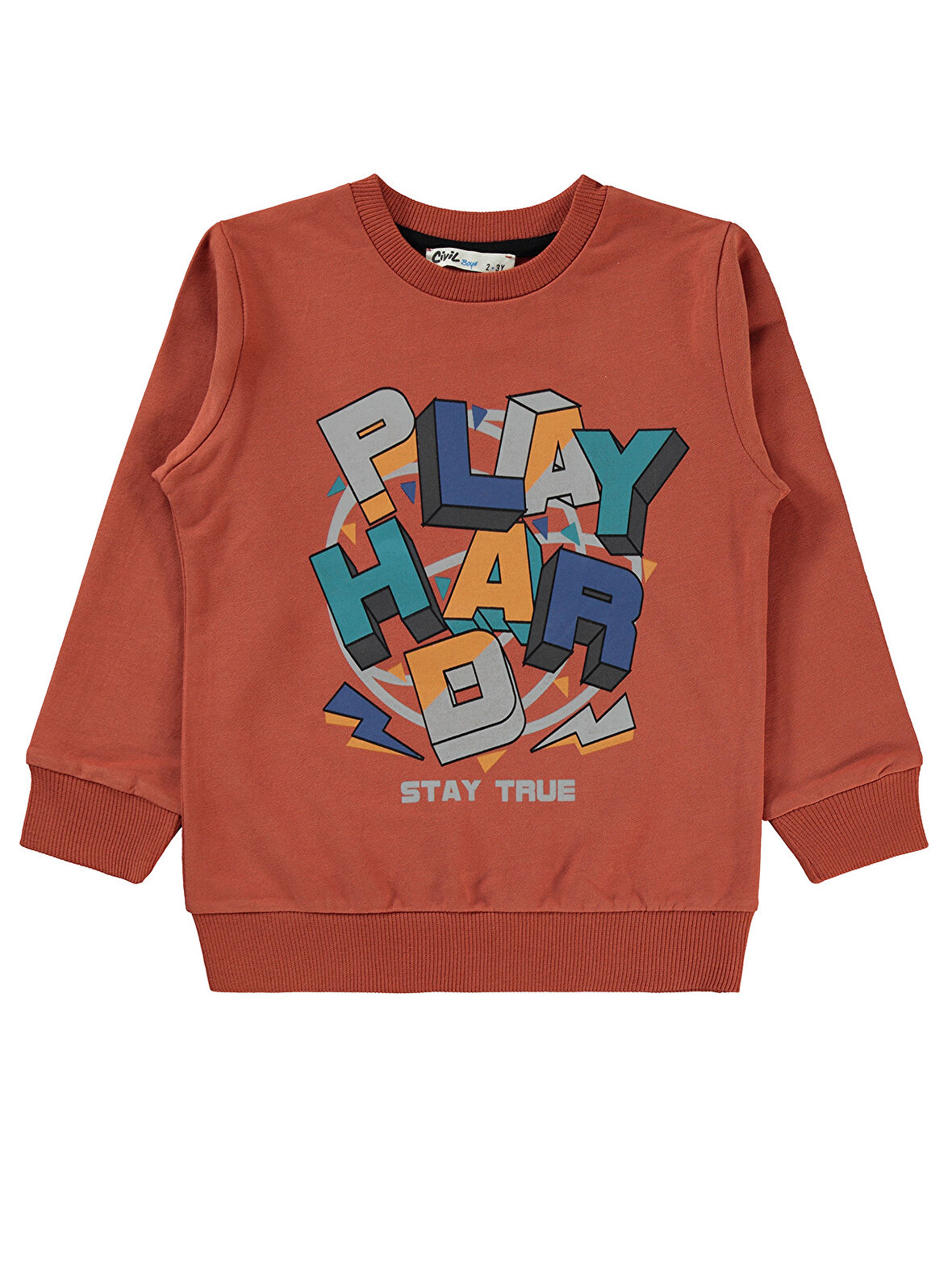Civil Boys Erkek Çocuk Sweatshirt 2-5 Yaş Koyu Bakır