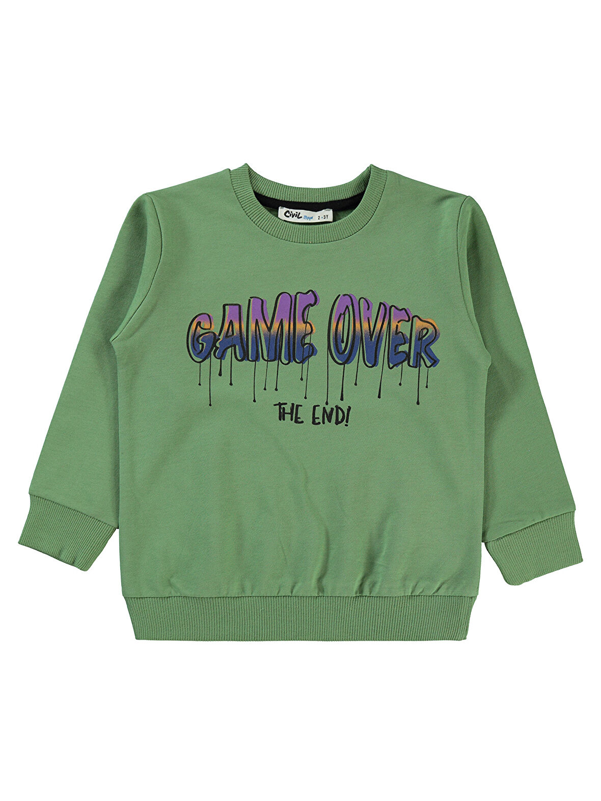 Civil Boys Erkek Çocuk Sweatshirt 2-5 Yaş Yeşil 