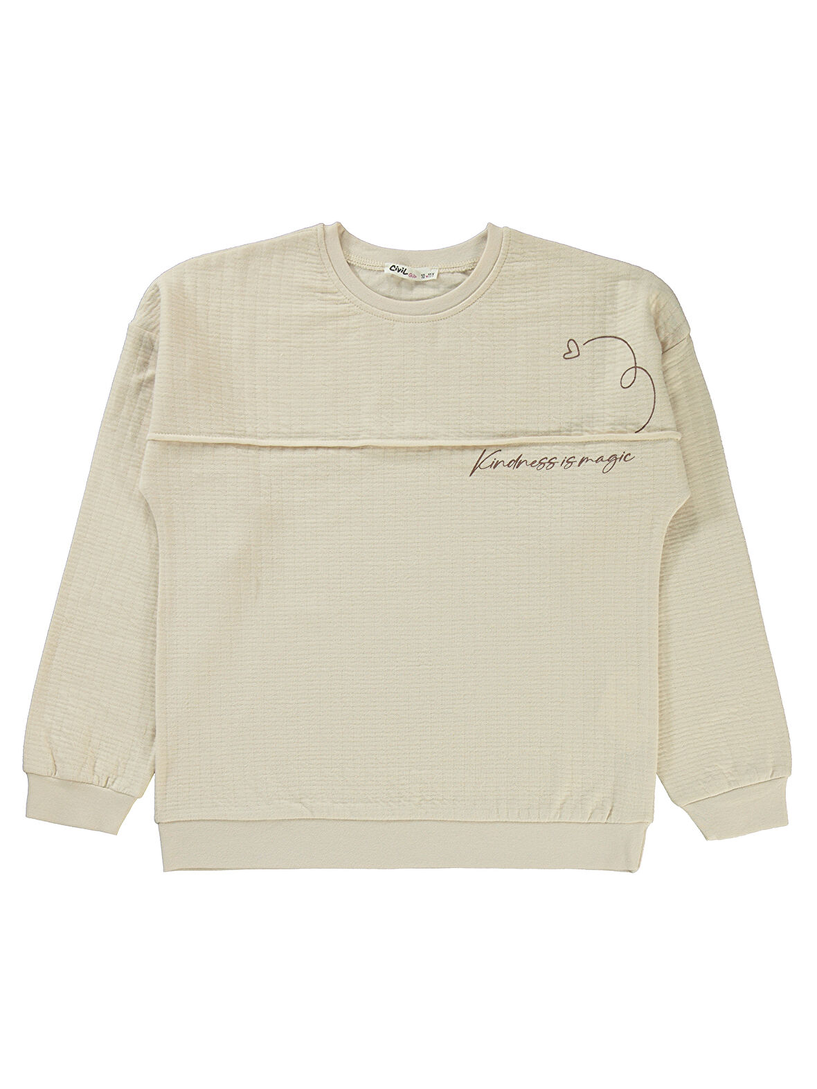 Civil Girls Kız Çocuk Sweatshirt 10-13 Yaş Taş Rengi