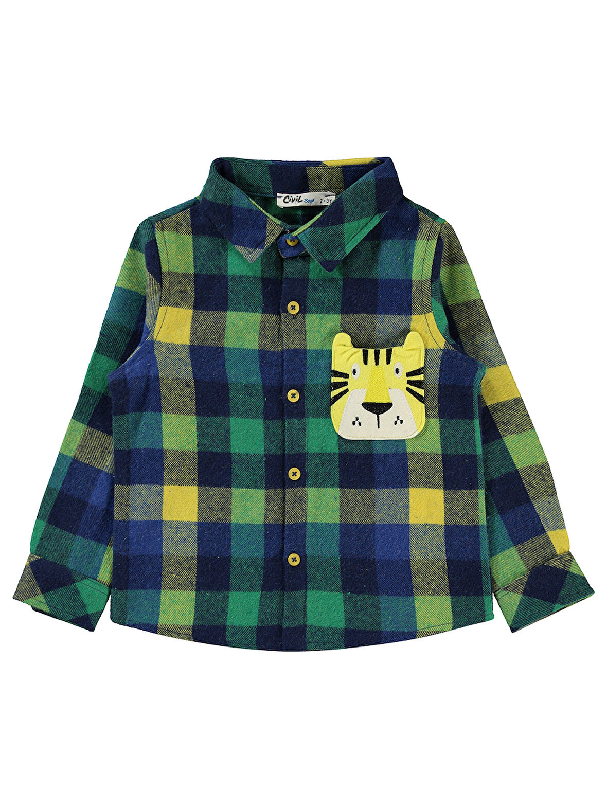 Civil Boys Erkek Çocuk Gömlek 2-5 Yaş Yeşil