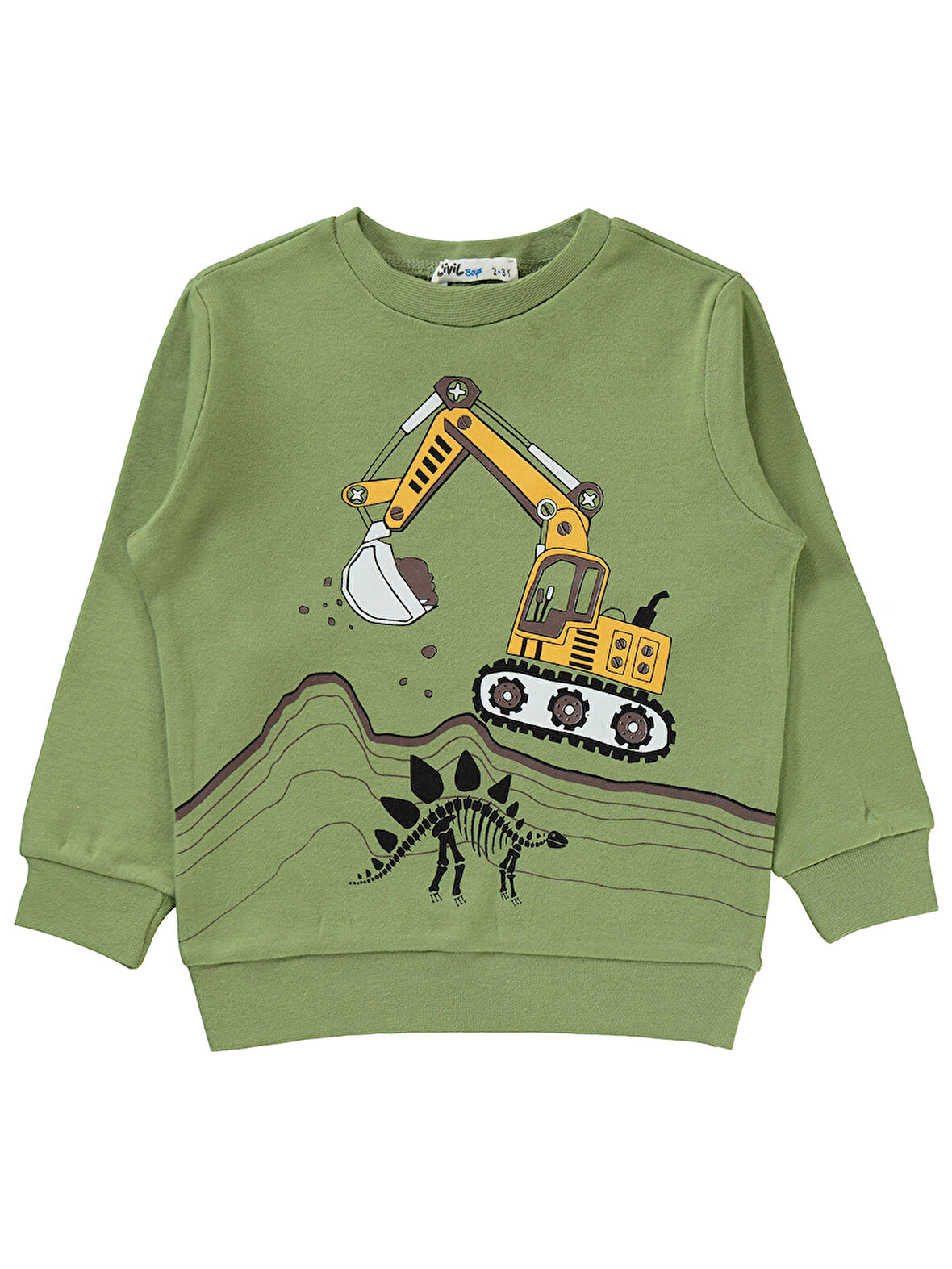 Civil Boys Erkek Çocuk Sweatshirt 2-5 Yaş Açık Haki